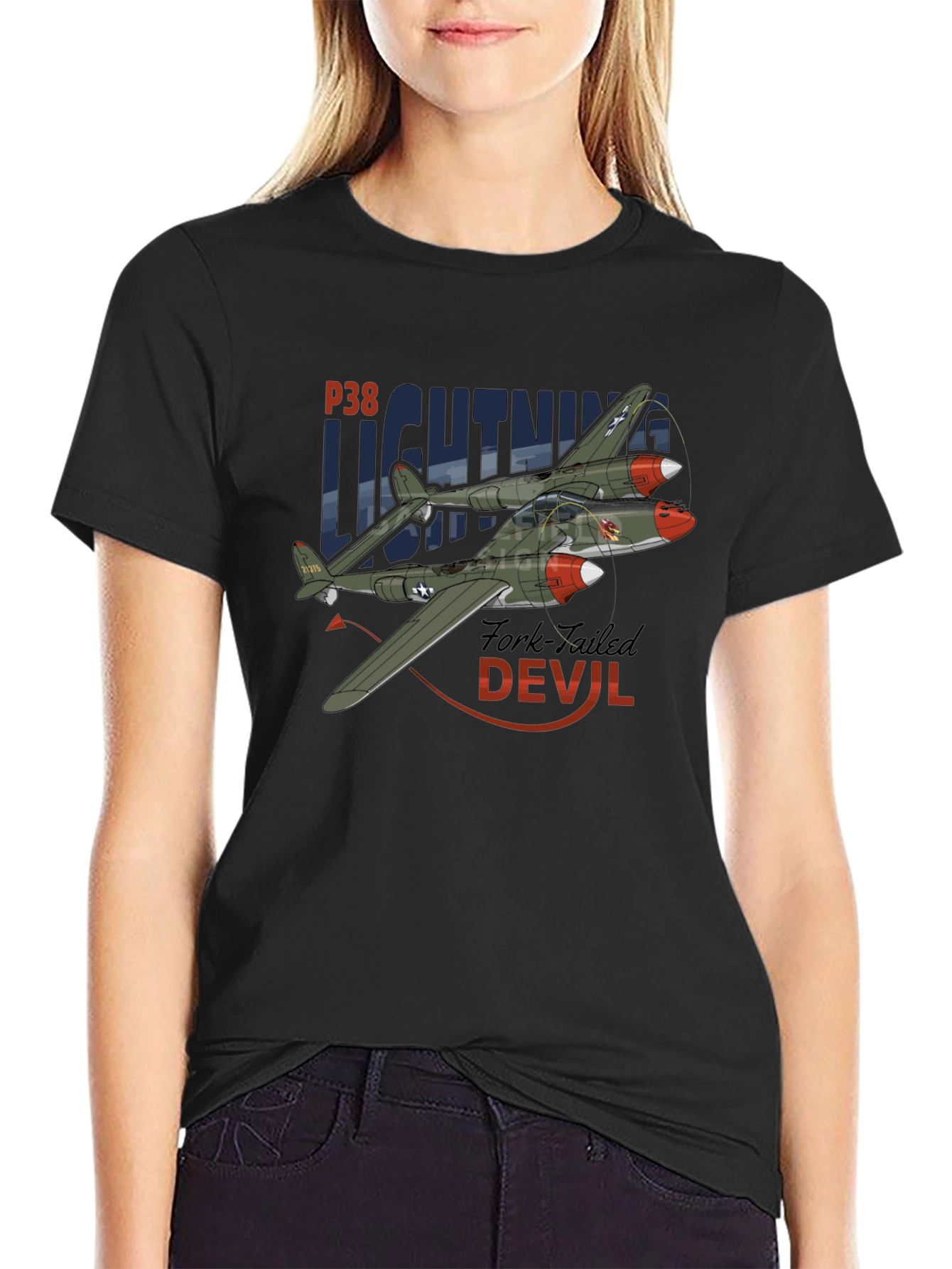 P-38 Lightning T-Shirt - Fork-Tailed Devil