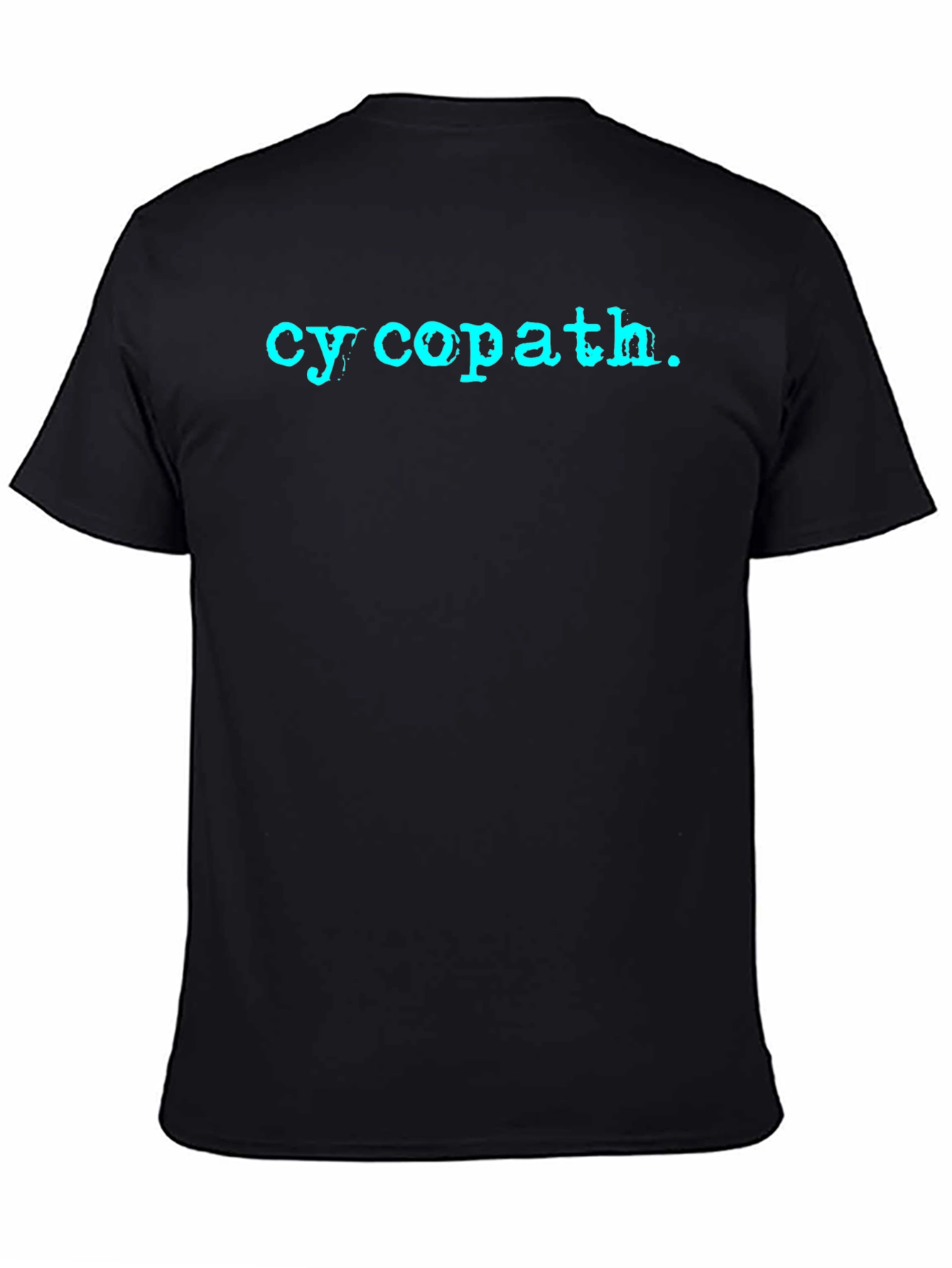 Cy-copath T-Shirt - Teal on Black Crew Neck