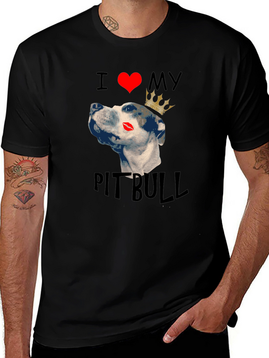 I Love My Pitbull Dog T-Shirt