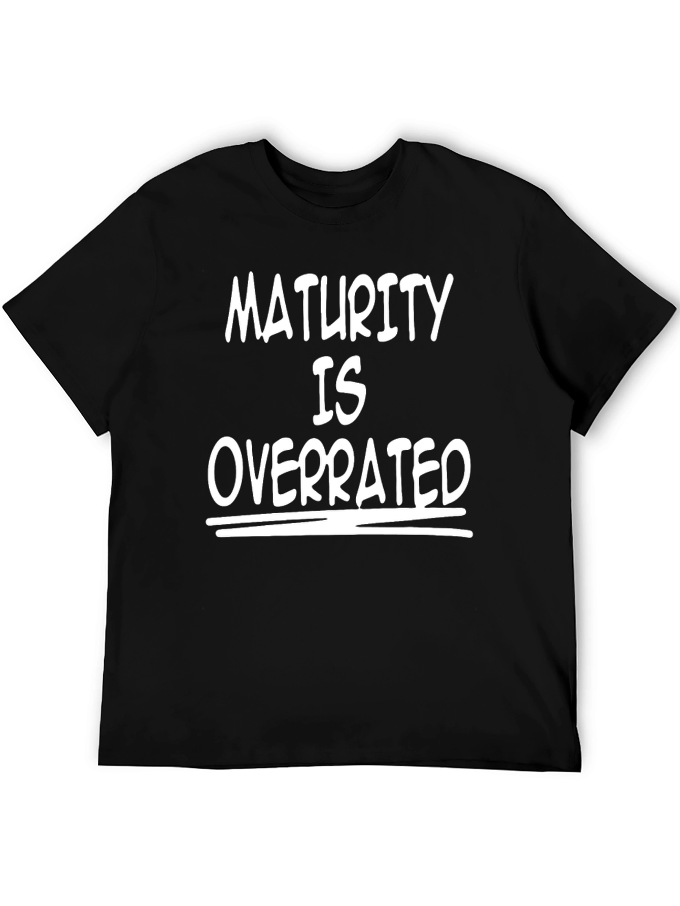 Maturity Is Overrated Black Graphic Tee