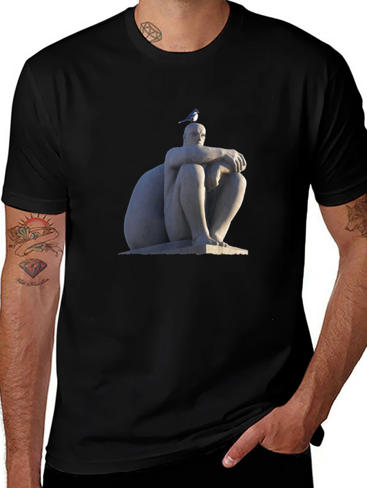 Statue Print Black T-Shirt