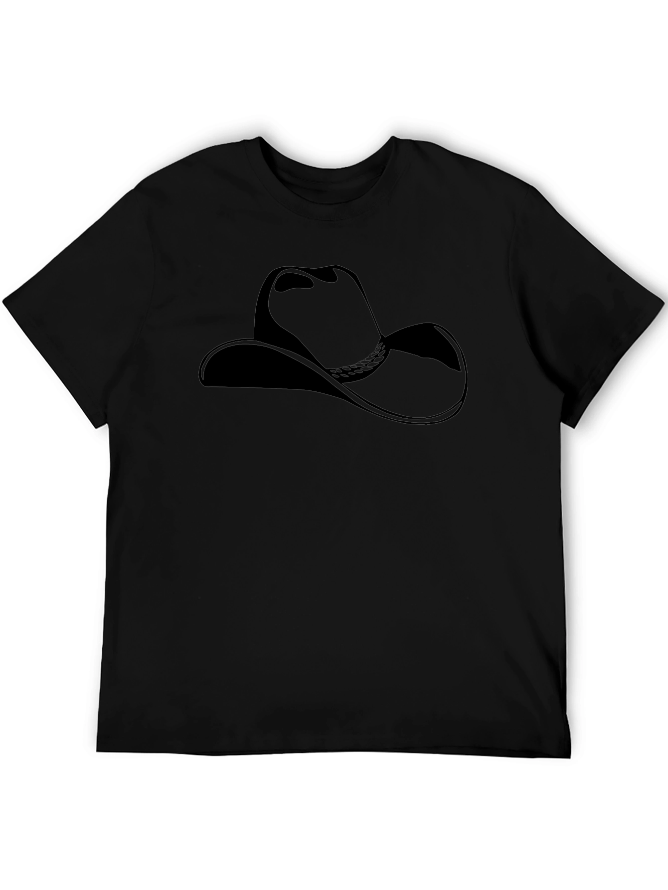 Black Cowboy Hat Graphic Tee - Stylish Casual Wear