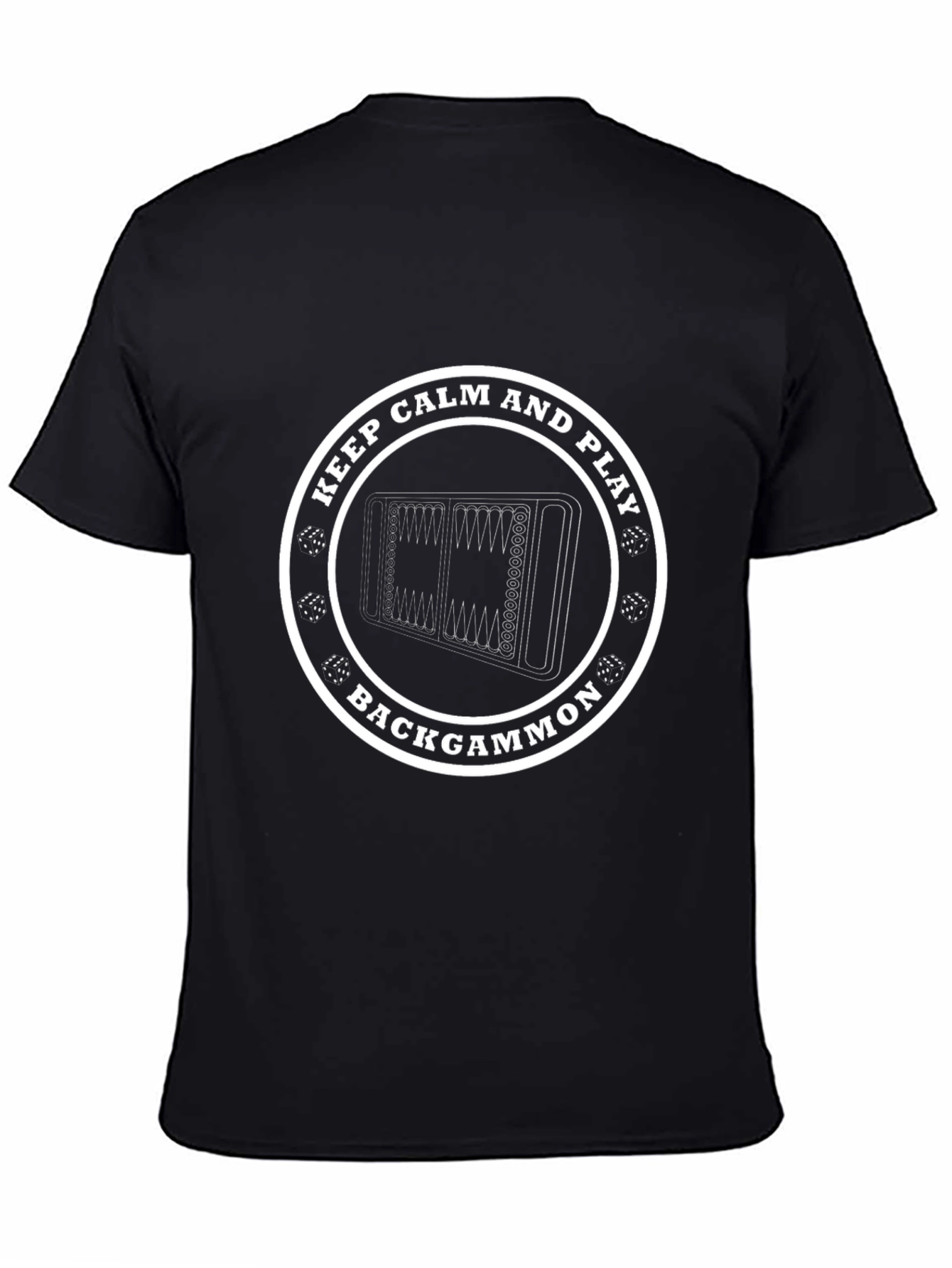 Keep Calm and Play Backgammon Graphic T-Shirt
