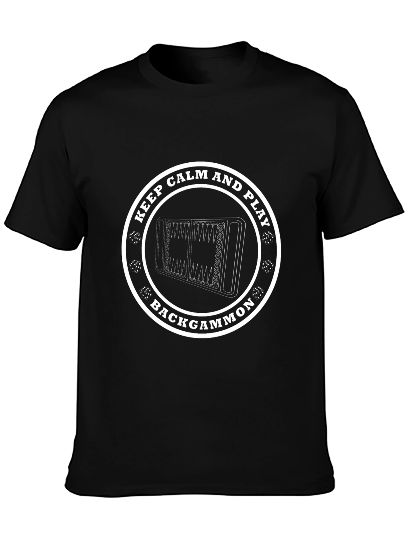 Keep Calm and Play Backgammon Graphic T-Shirt
