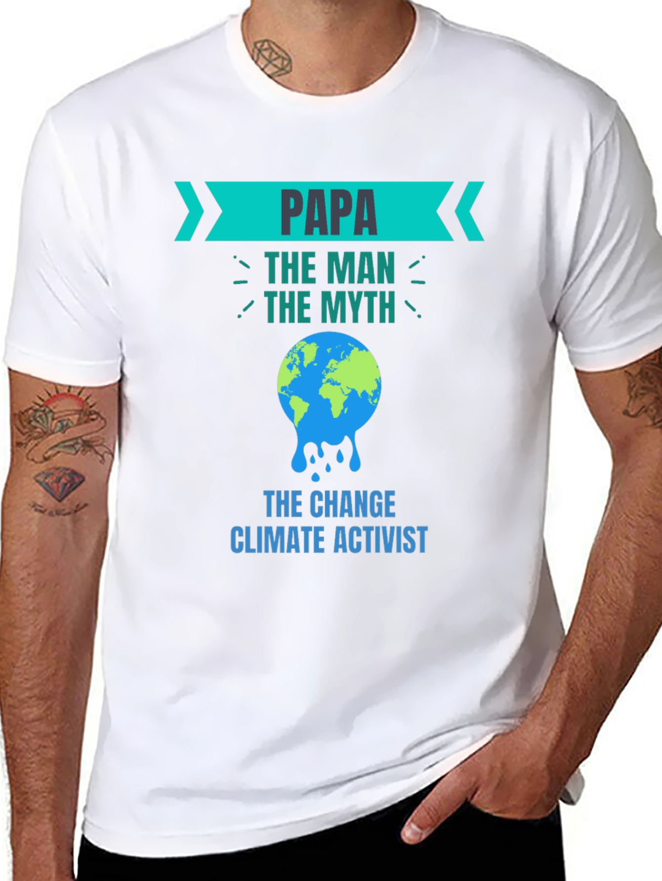 Papa Climate Activist T-Shirt