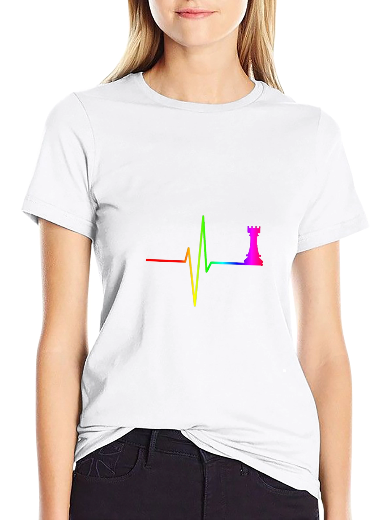 Chess Rook Heartbeat T-Shirt
