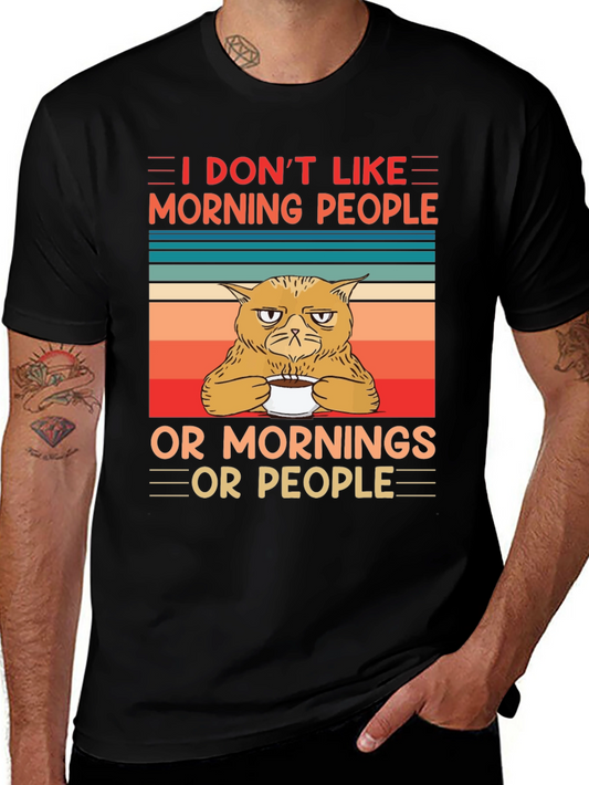 Grumpy Cat I Dont Like Mornings Graphic Tee