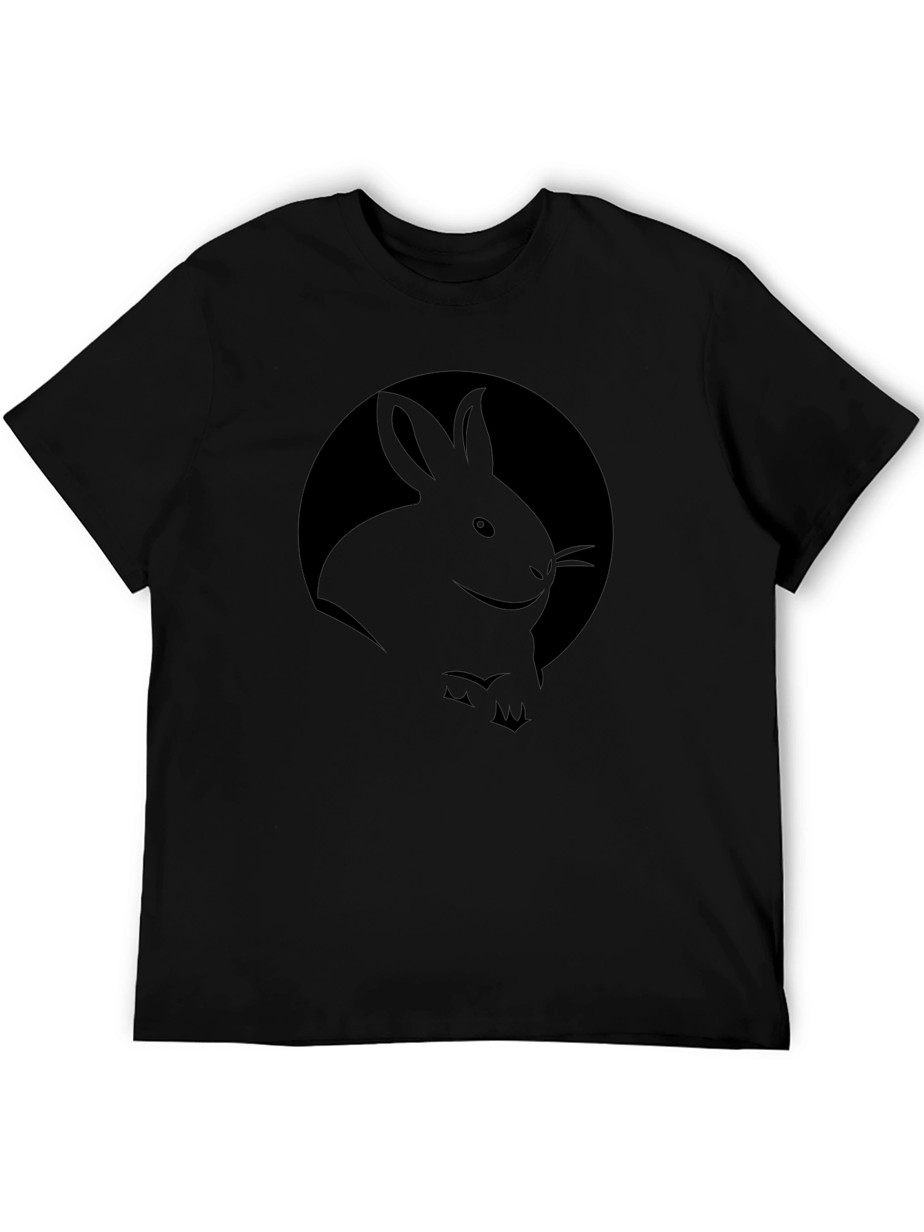 Rabbit Graphic Black T-Shirt