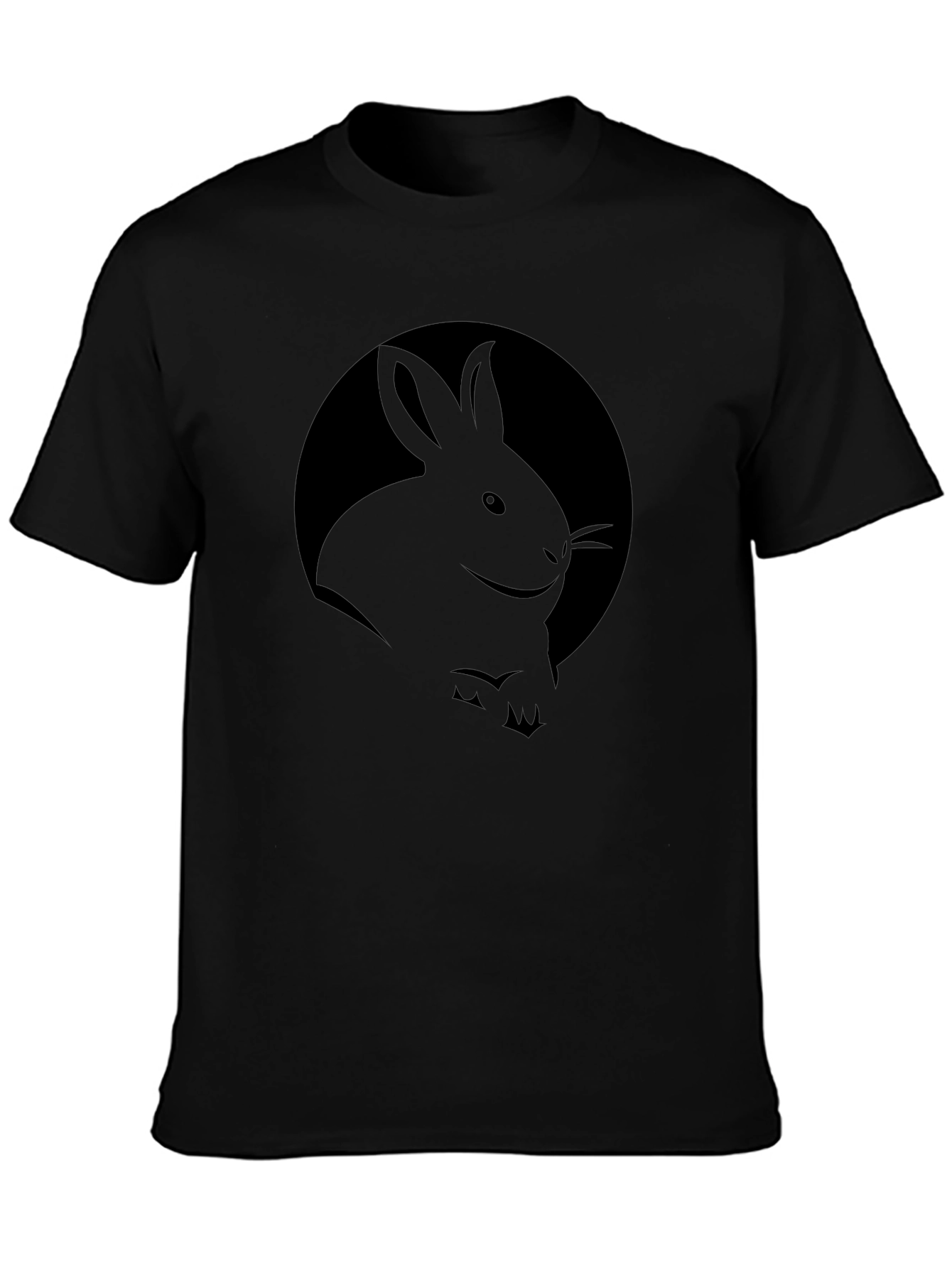Rabbit Graphic Black T-Shirt