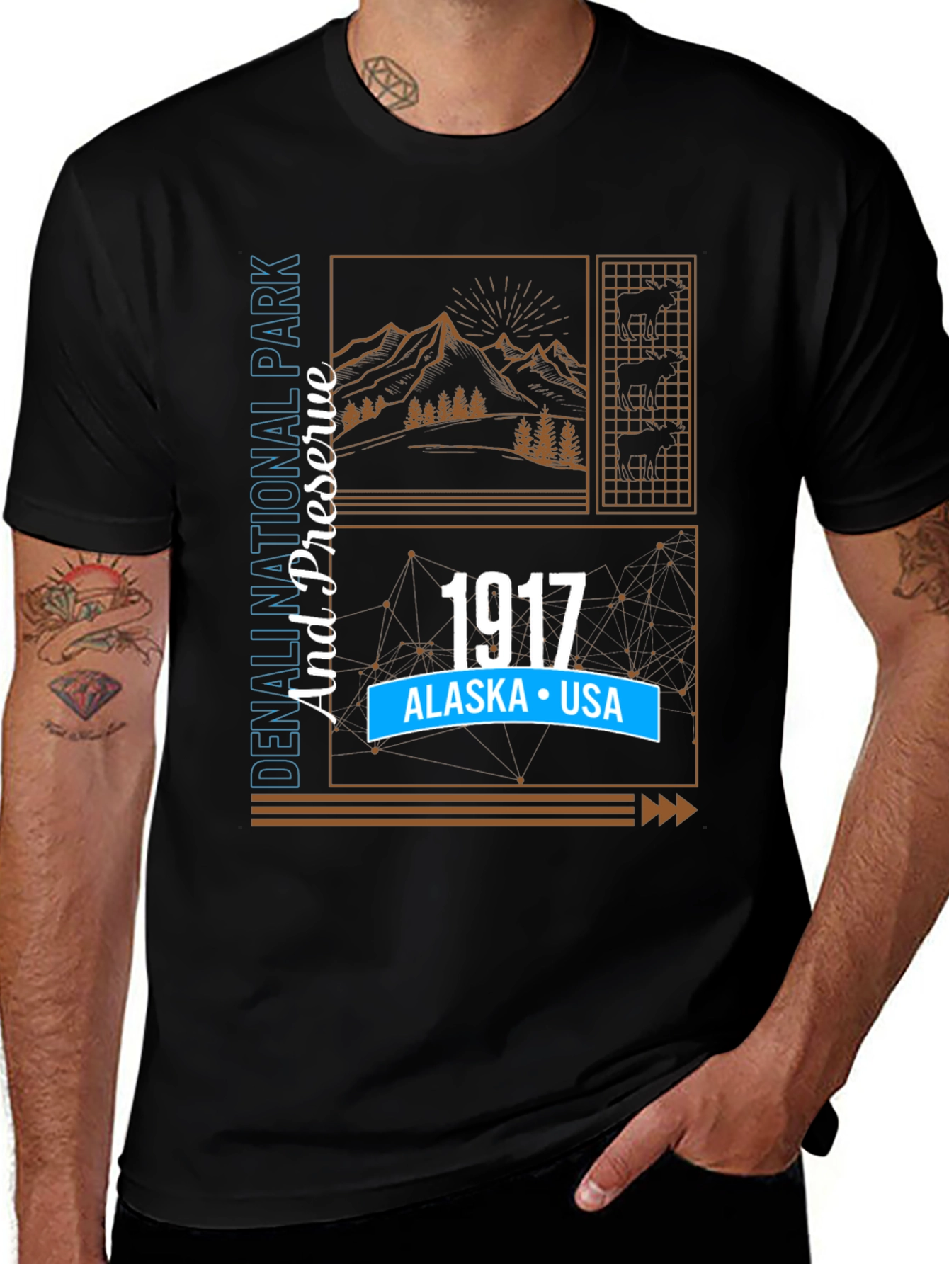 Denali National Park 1917 Graphic T-Shirt