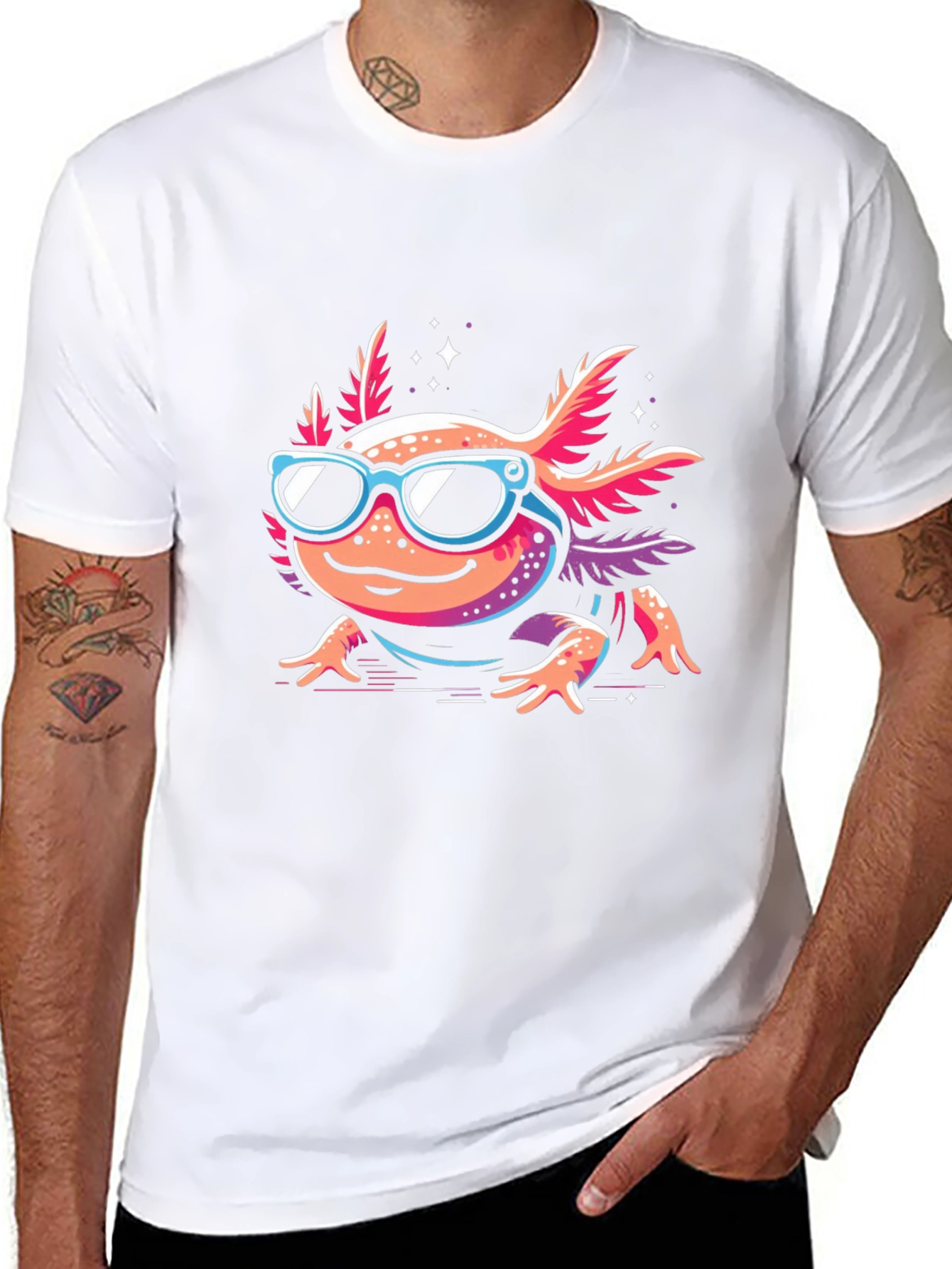 Cool Axolotl T-Shirt - Graphic Tee
