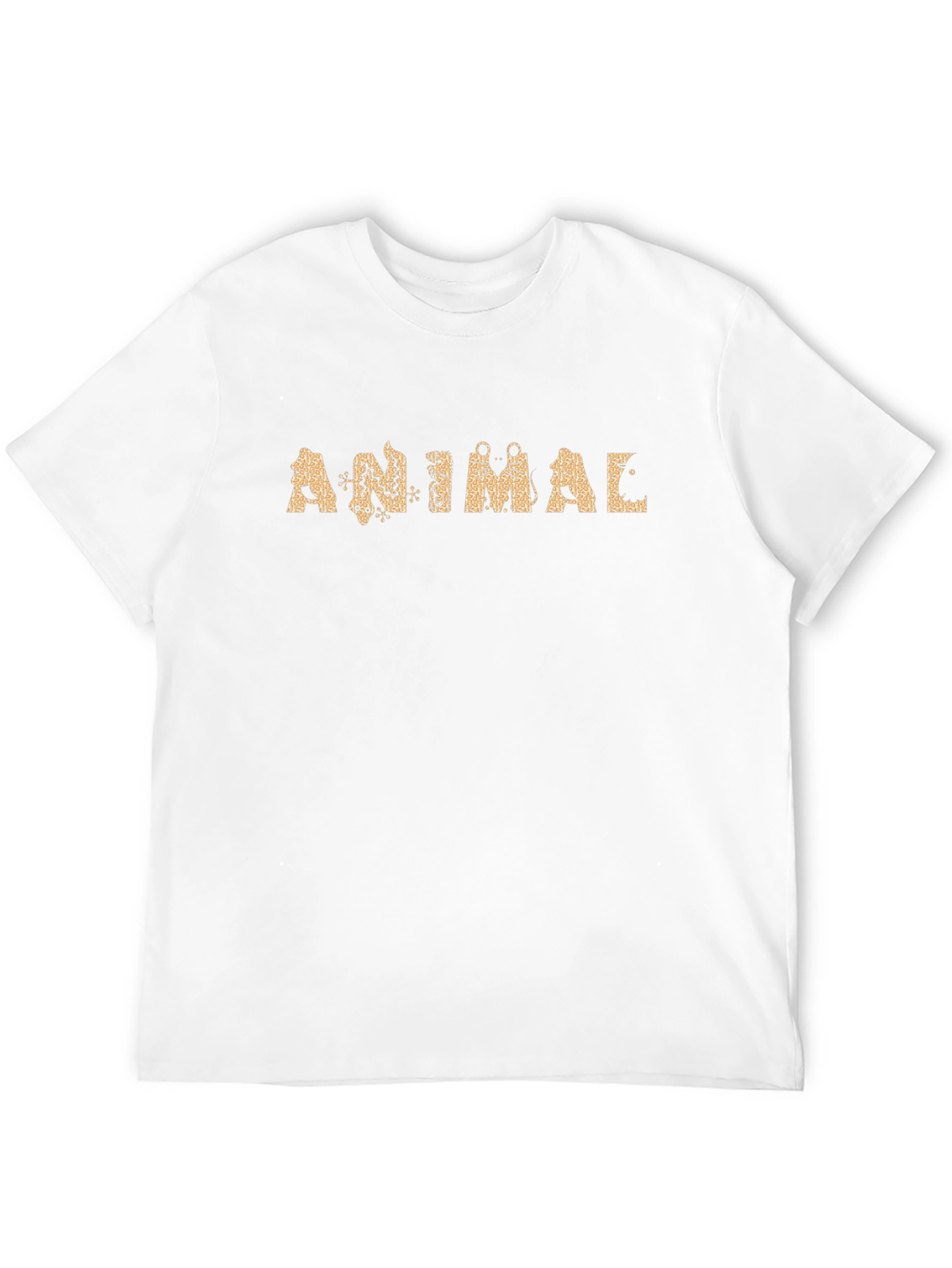 Animal Graphic Tee - Black Crew Neck T-Shirt