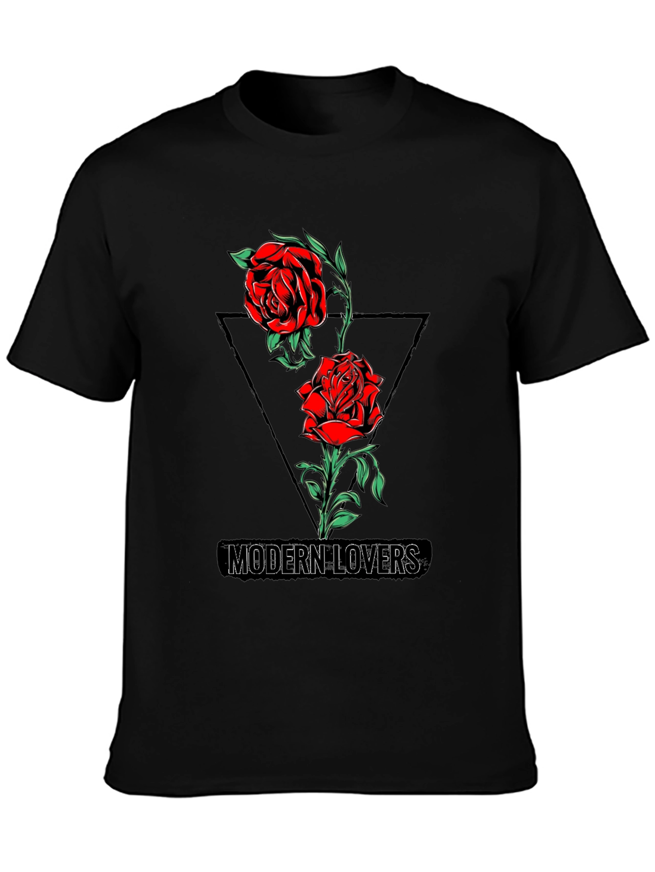 Modern Lovers Rose Graphic Tee - Black
