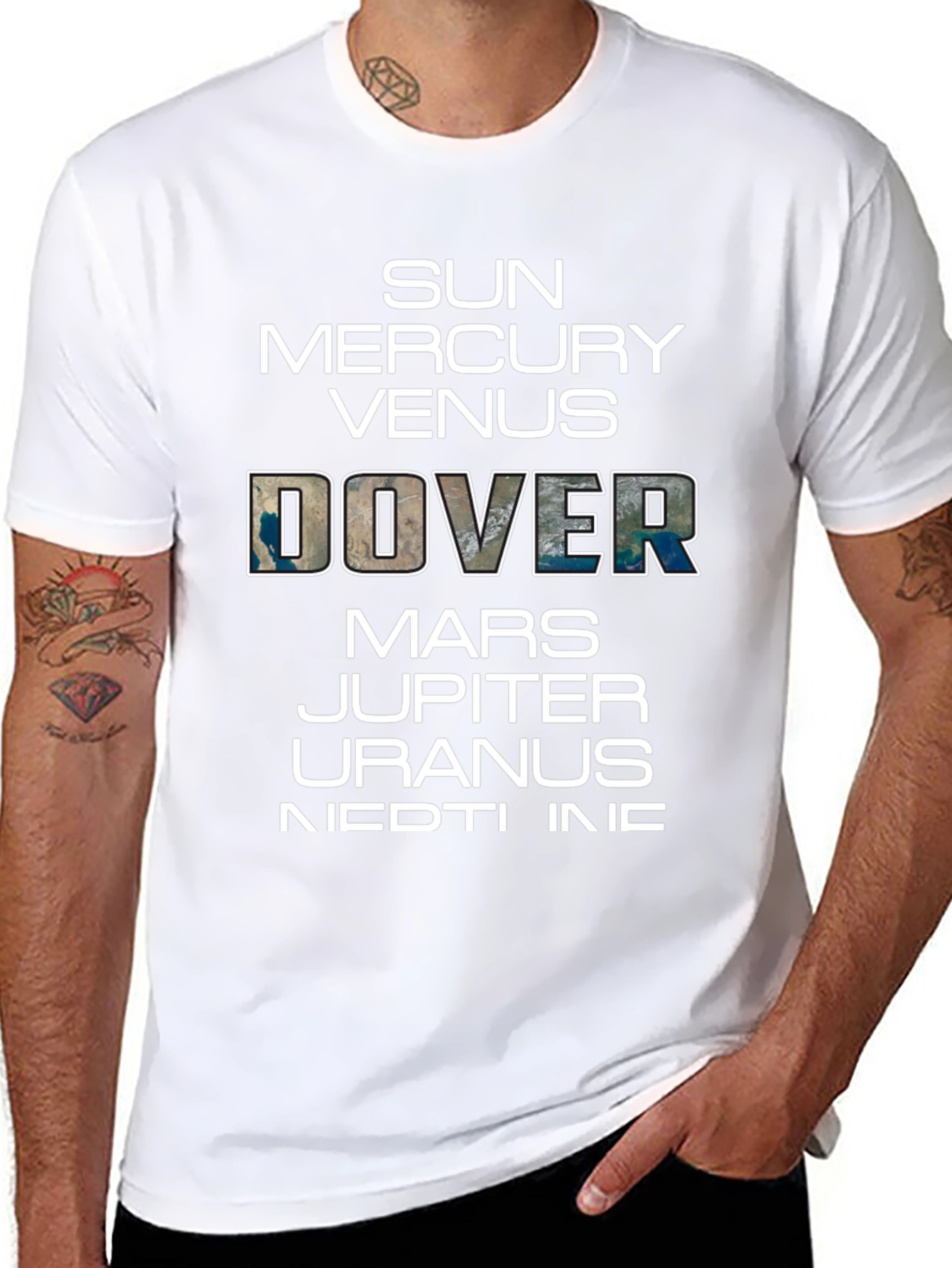 Planets T-Shirt Funny Space Dover Earth Graphic Tee