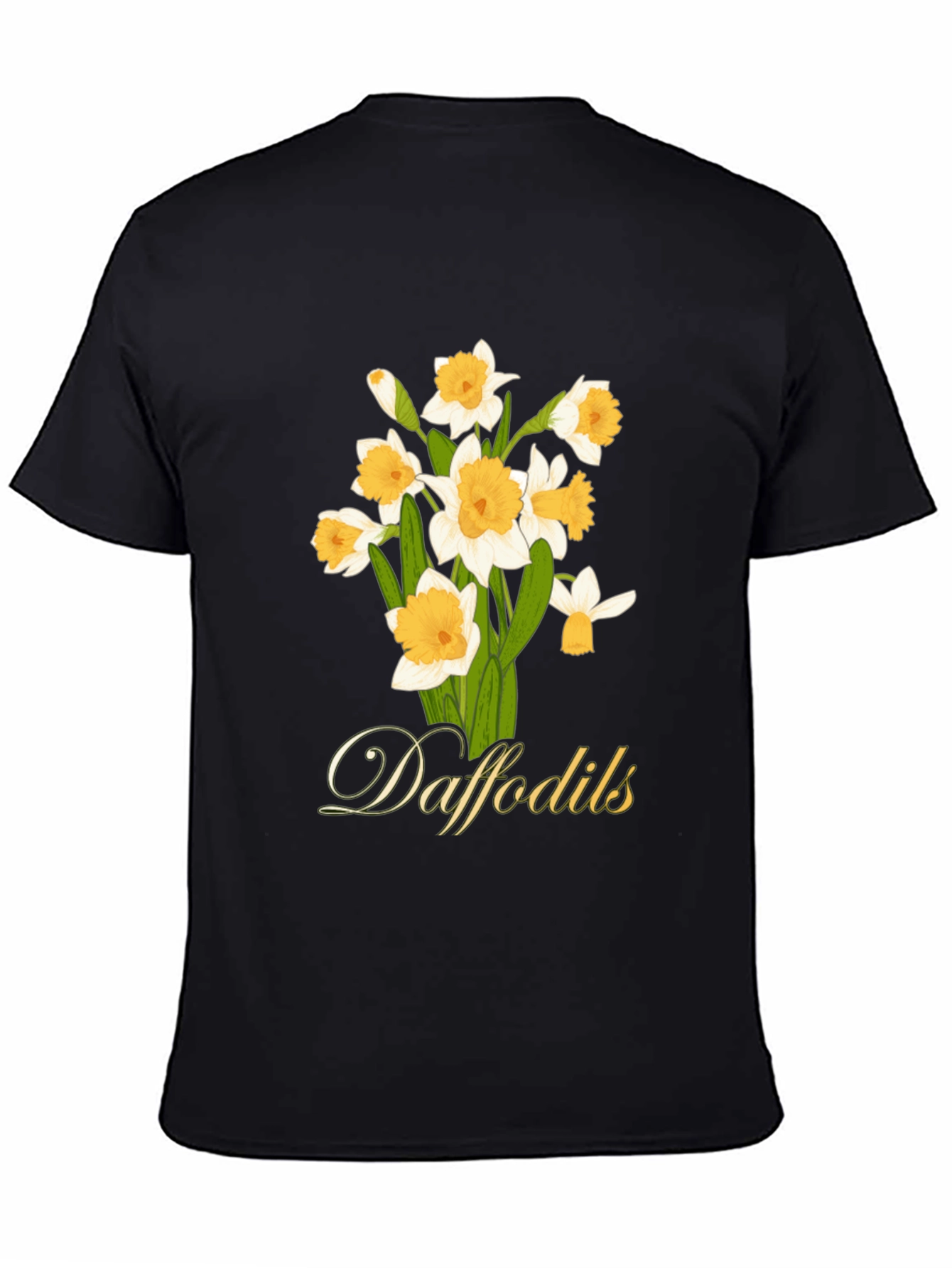 Daffodils Graphic T-Shirt - Black