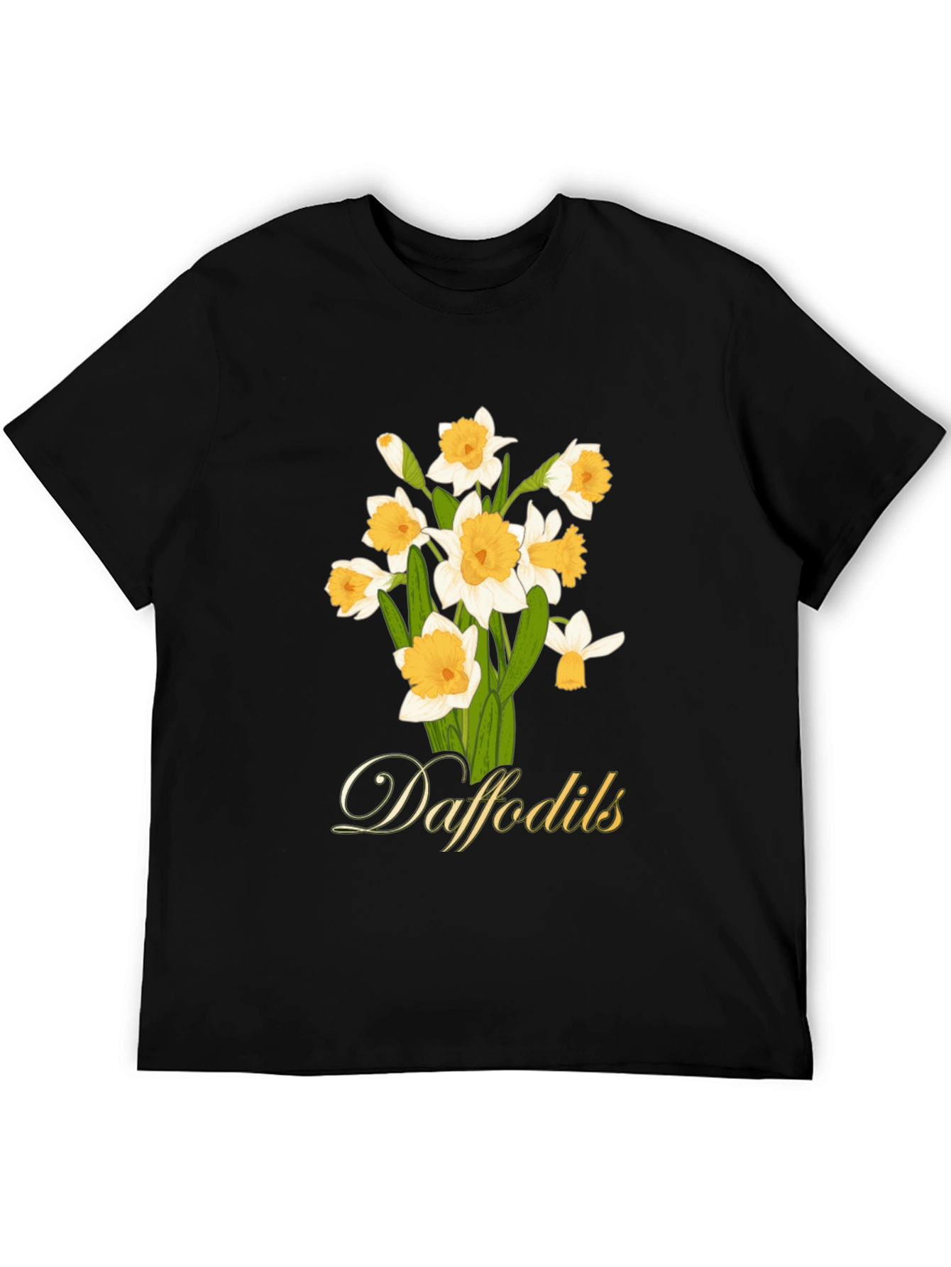 Daffodils Graphic T-Shirt - Black