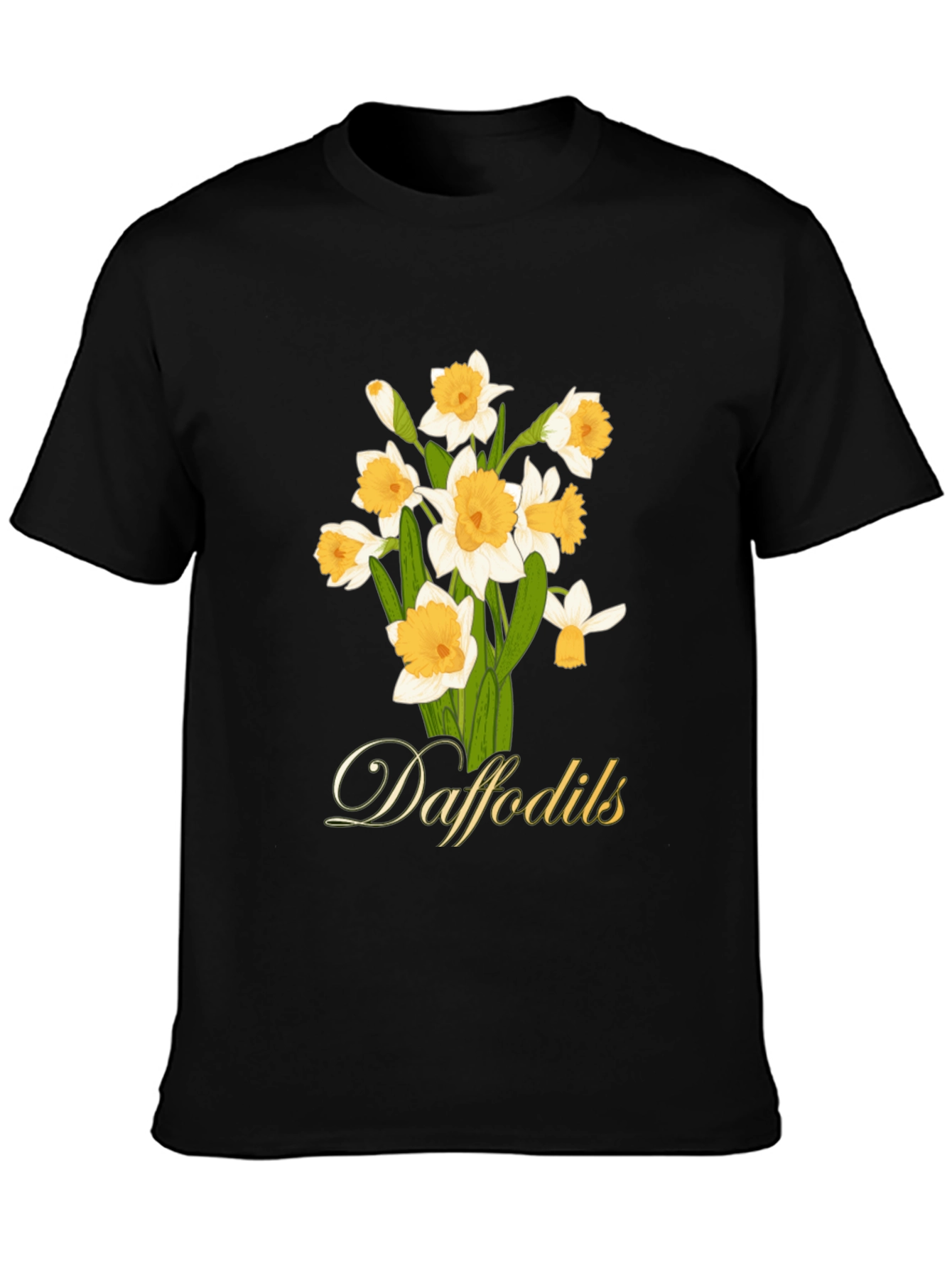 Daffodils Graphic T-Shirt - Black