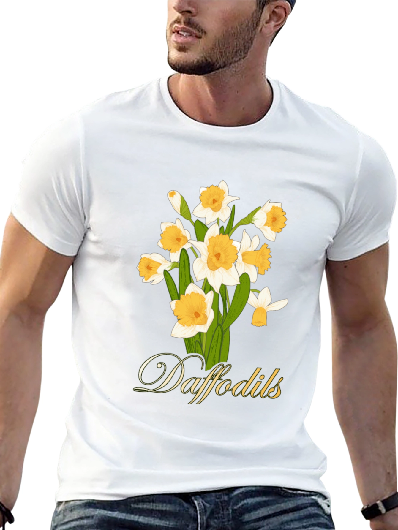 Daffodils Graphic T-Shirt - Black