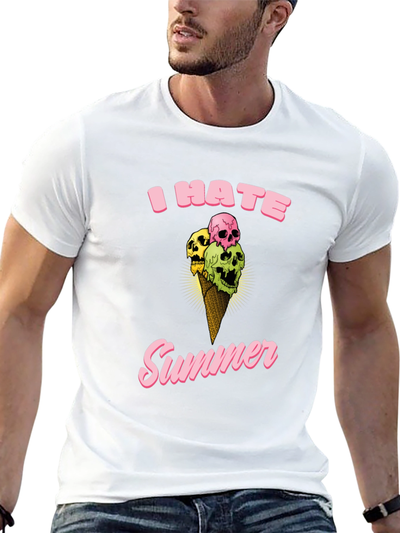 I Hate Summer Skull Ice Cream T-Shirt