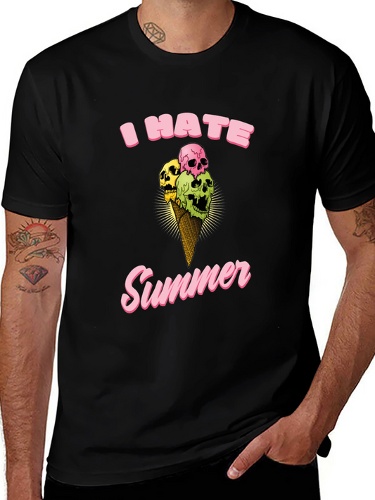 I Hate Summer Skull Ice Cream T-Shirt