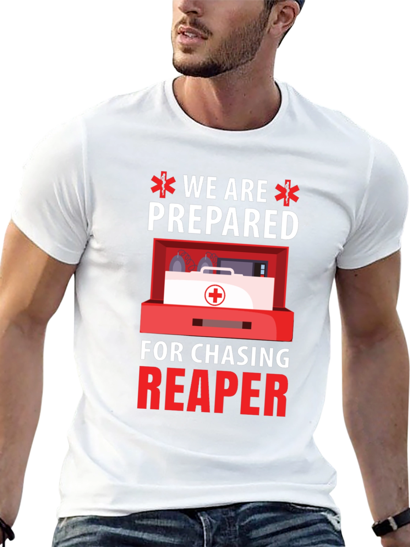 Prepared Reaper Chasing First Aid T-Shirt