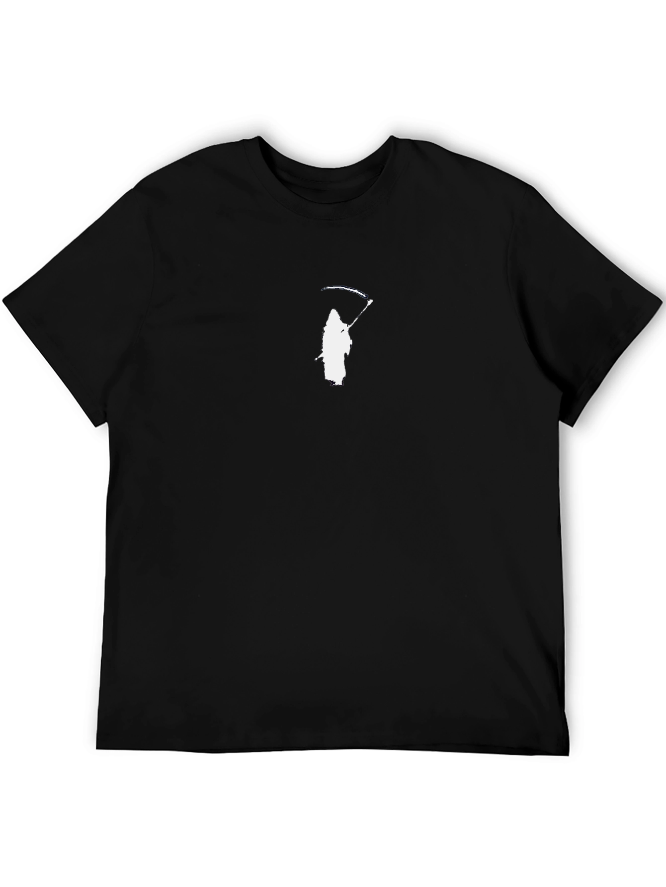 Grim Reaper Graphic Tee - Black Cotton T-Shirt