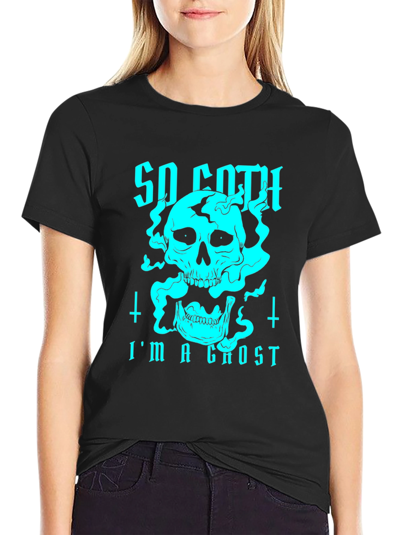 So Goth Im a Ghost Graphic Tee
