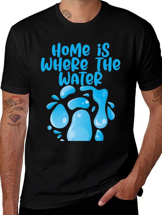 Home is Where the Water T-Shirt - Unisex Black Tee
