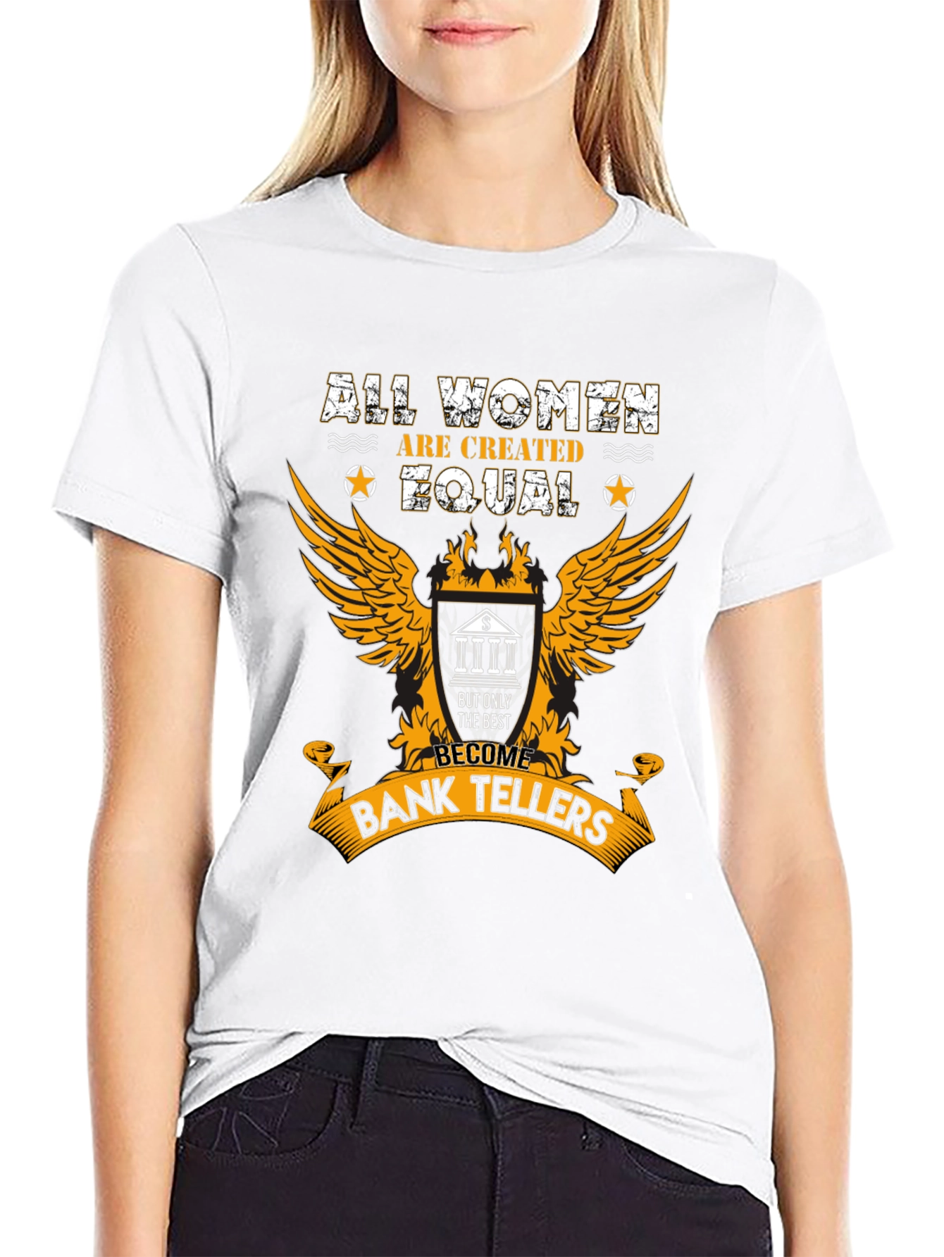All Women Bank Teller Graphic T-Shirt