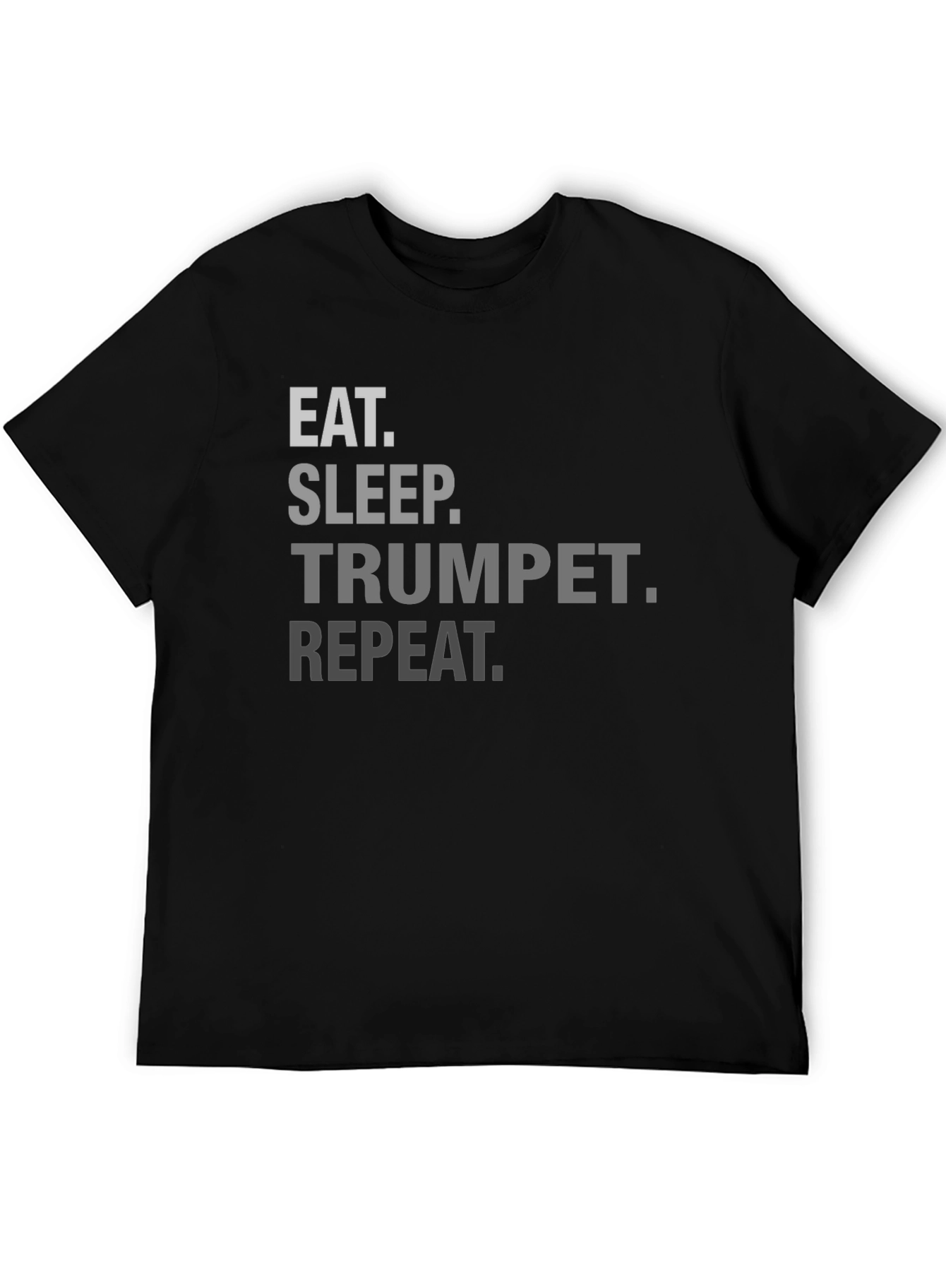 Eat Sleep Trumpet Repeat Black T-Shirt