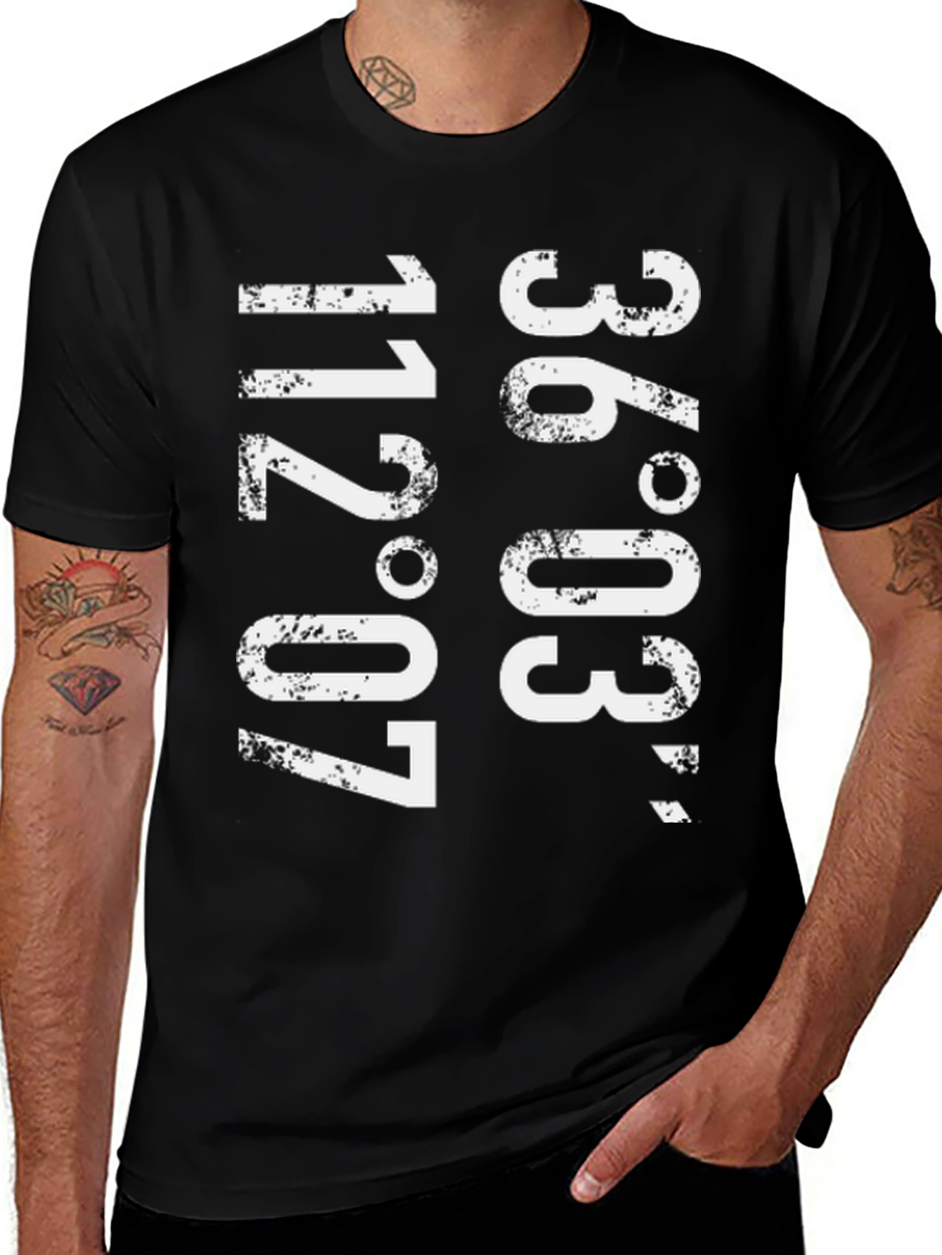 Latitude Longitude Graphic T-Shirt