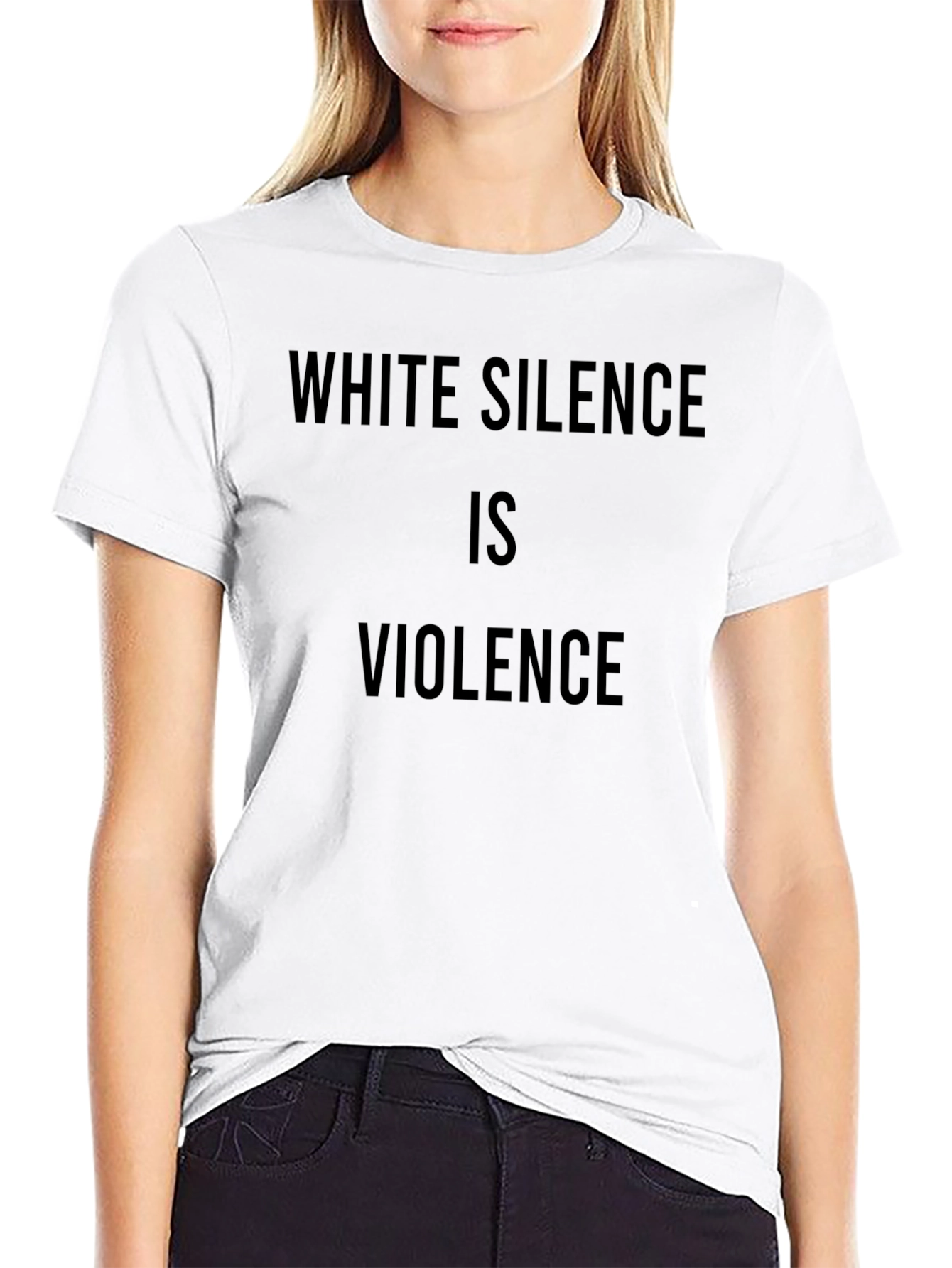 White Silence Is Violence Black Graphic Tee