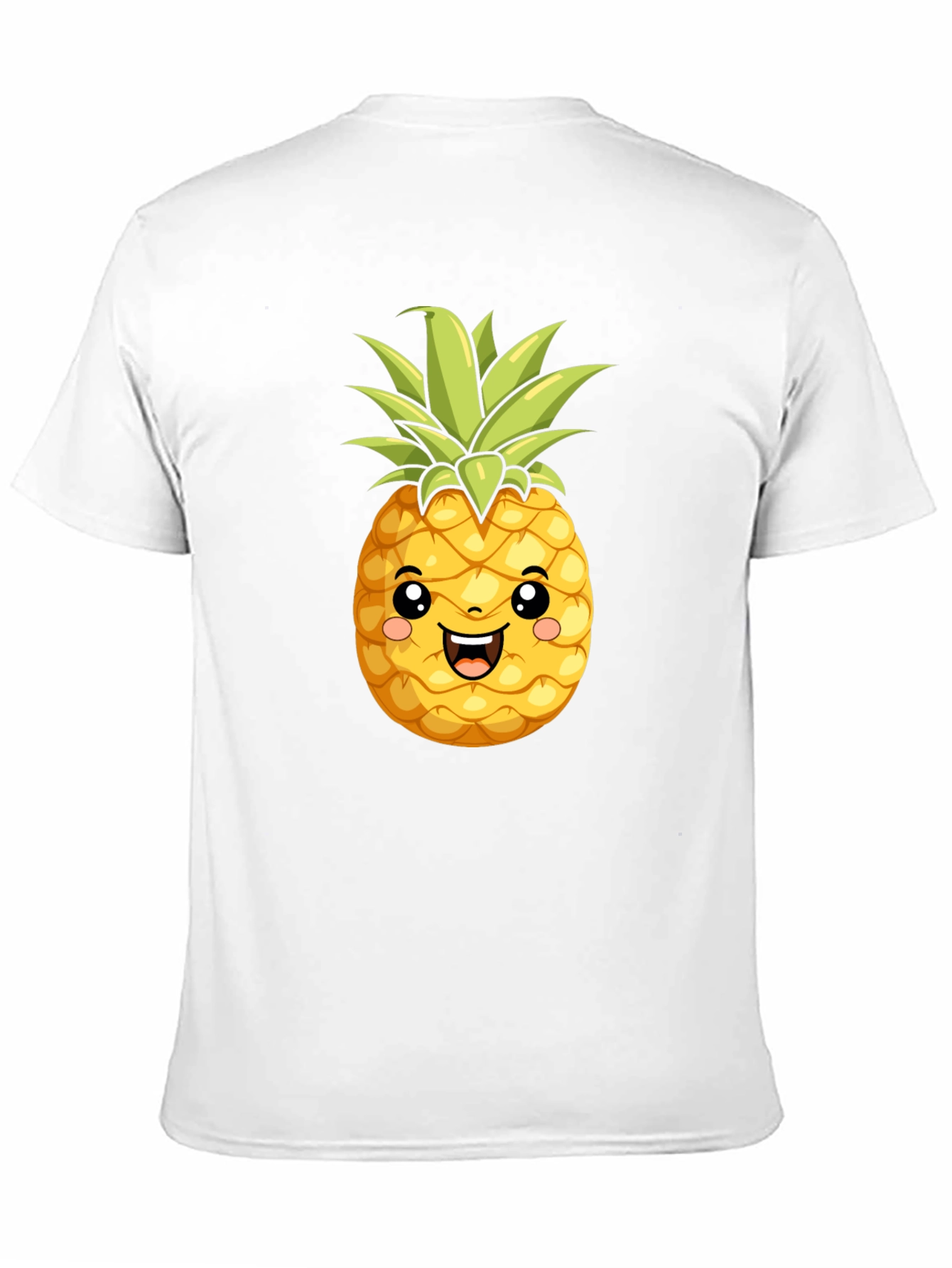 Cute Pineapple Graphic Black T-Shirt