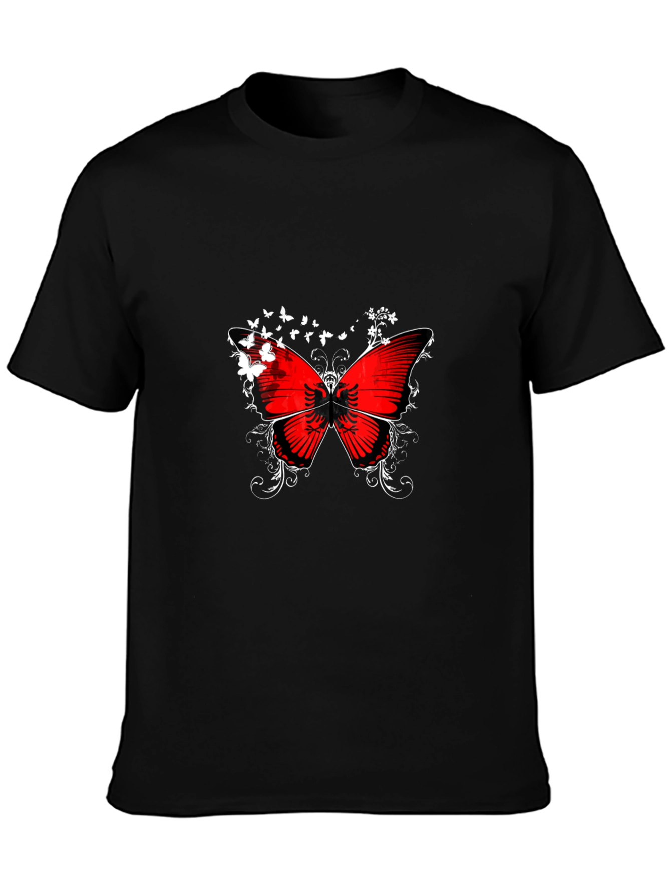 Albanian Butterfly Black T-Shirt