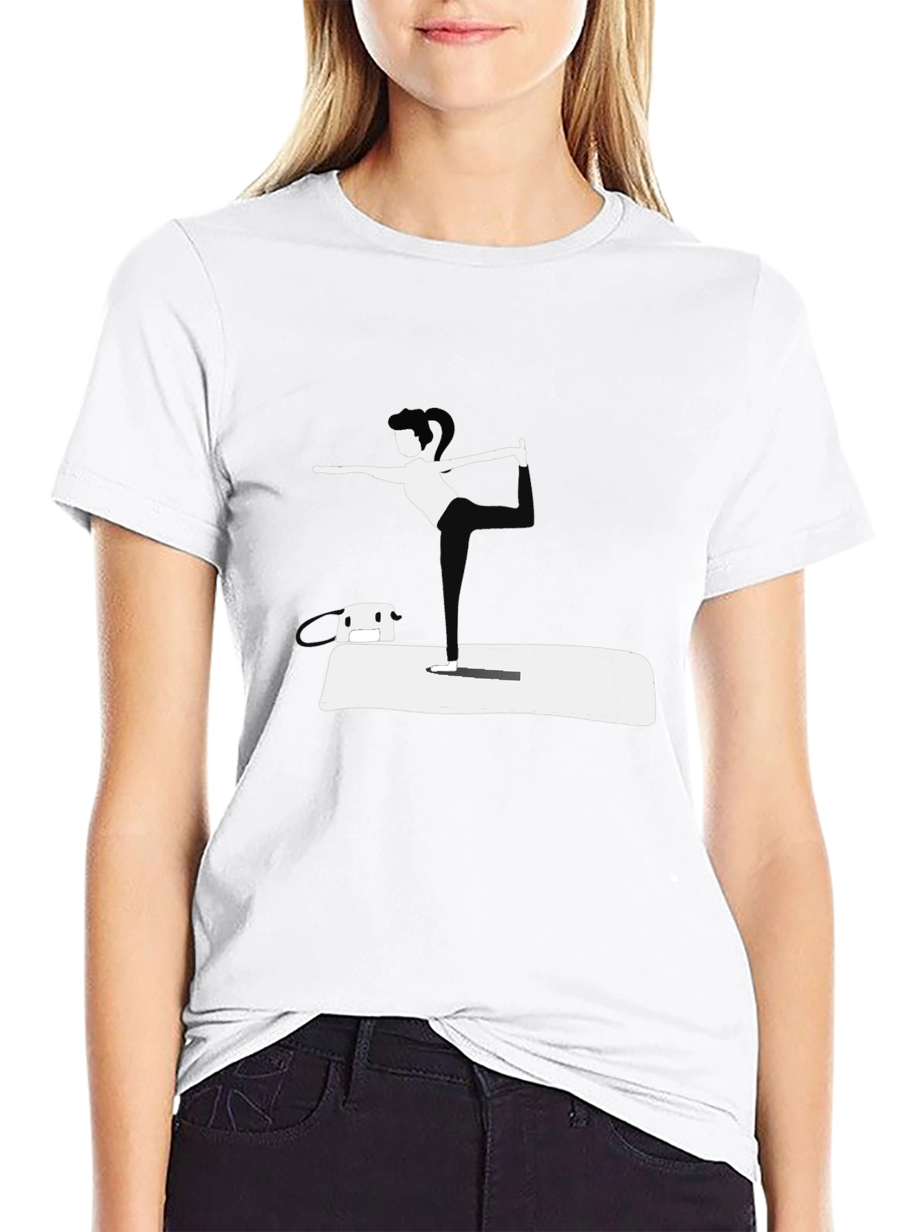 Yoga Pose Black T-Shirt