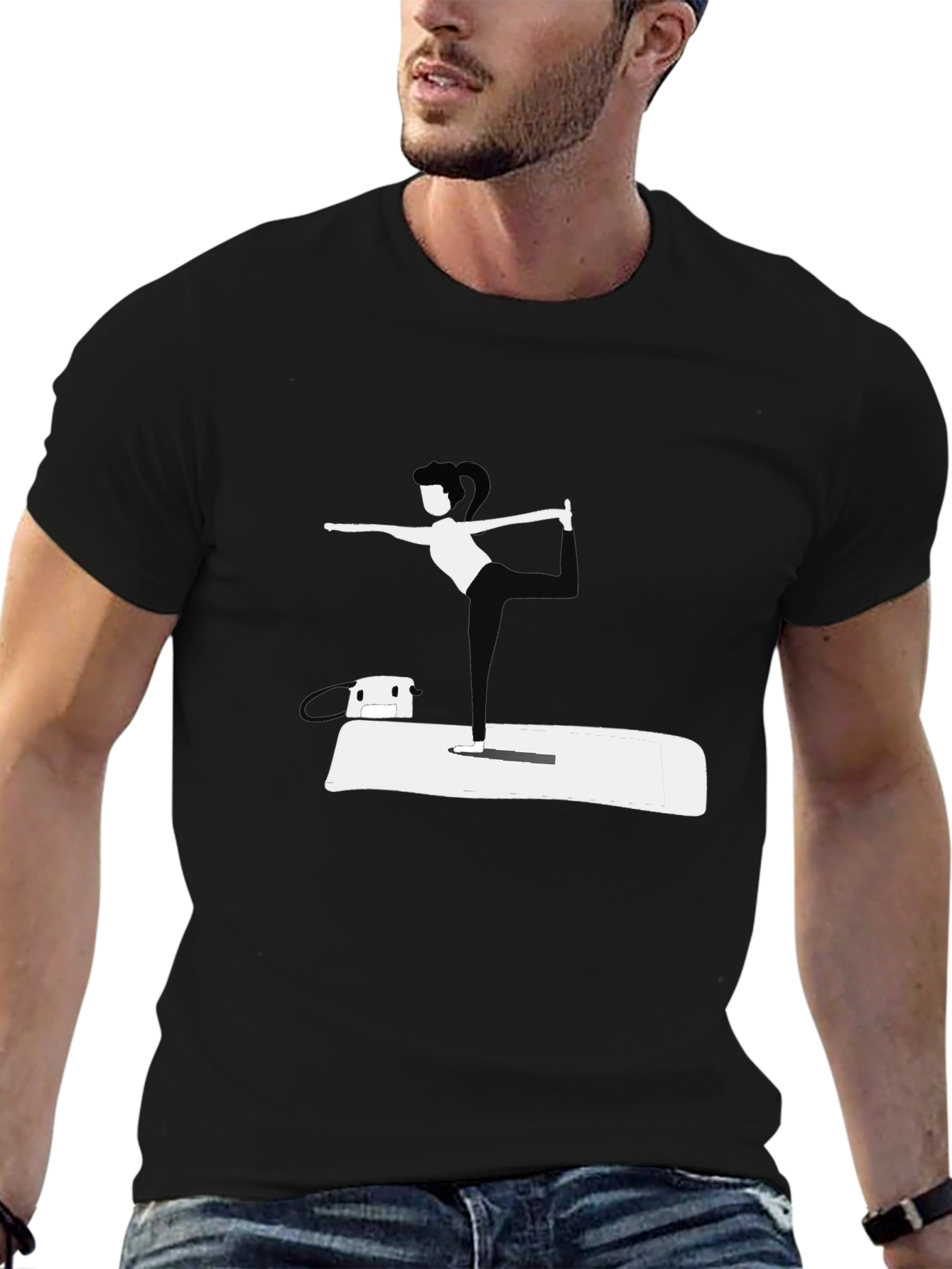 Yoga Pose Black T-Shirt