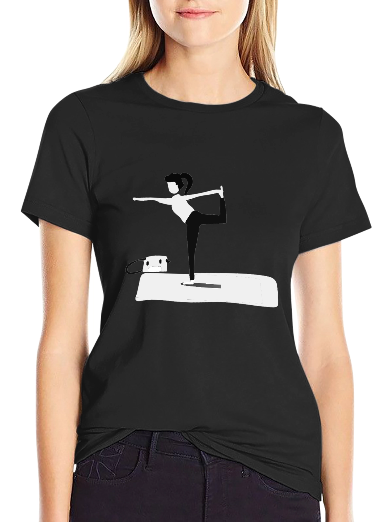 Yoga Pose Black T-Shirt