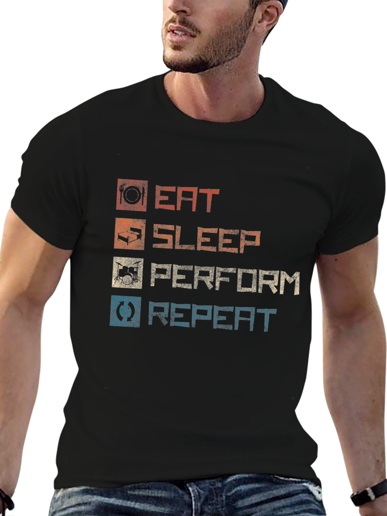 Eat Sleep Perform Repeat Graphic T-Shirt