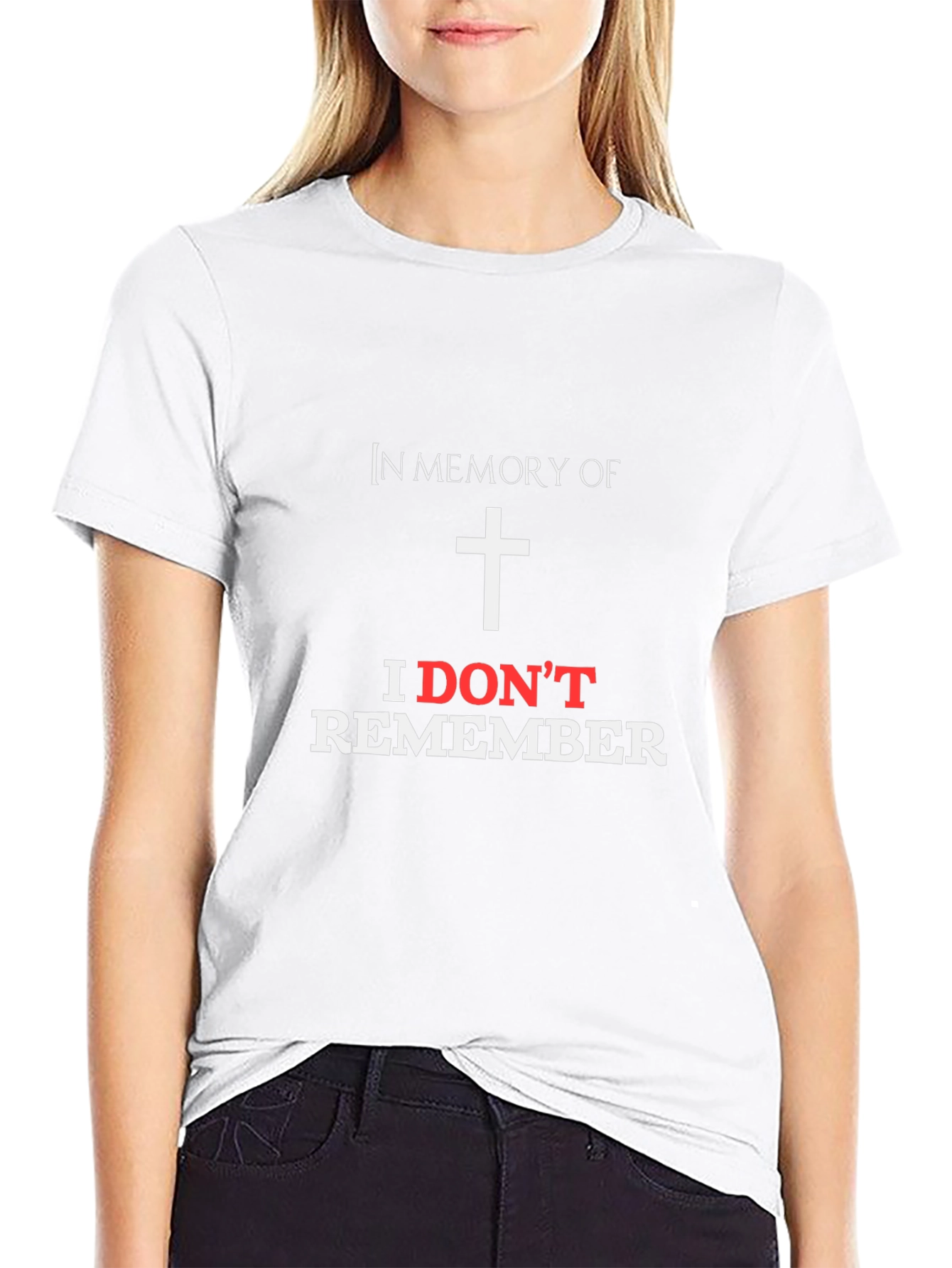 I Dont Remember Mens Black Graphic T-Shirt