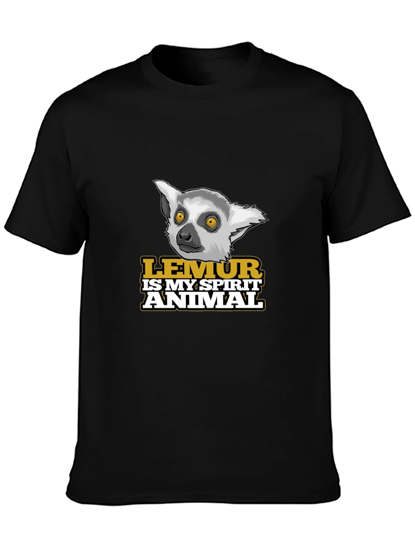 Lemur Spirit Animal Black T-Shirt