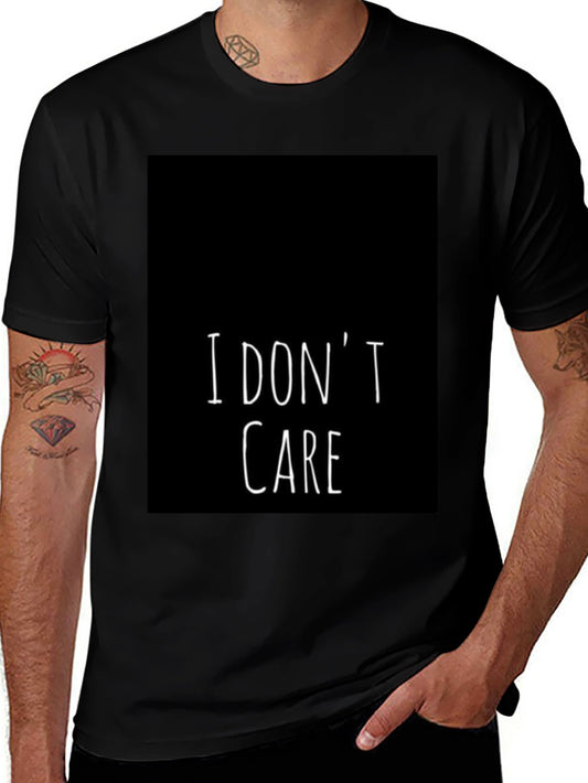I Dont Care Graphic Tee - Black