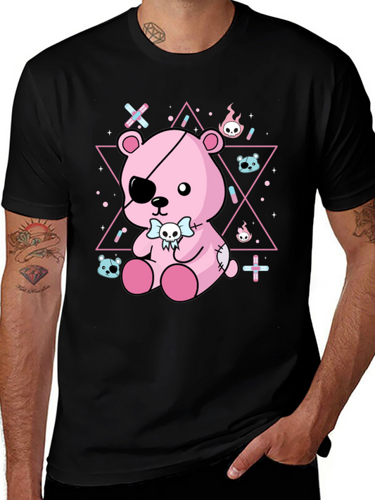 Gothic Patchwork Teddy Bear T-Shirt