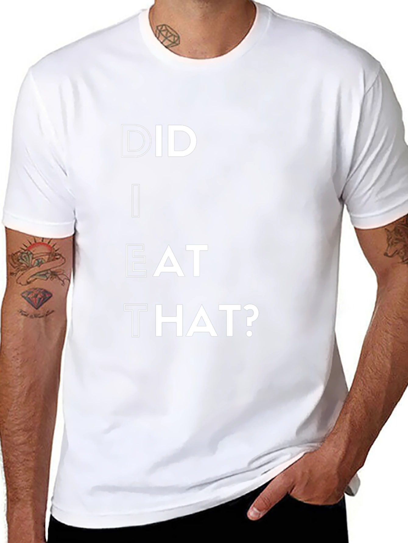 Did I Eat That? Funny Graphic Black T-Shirt