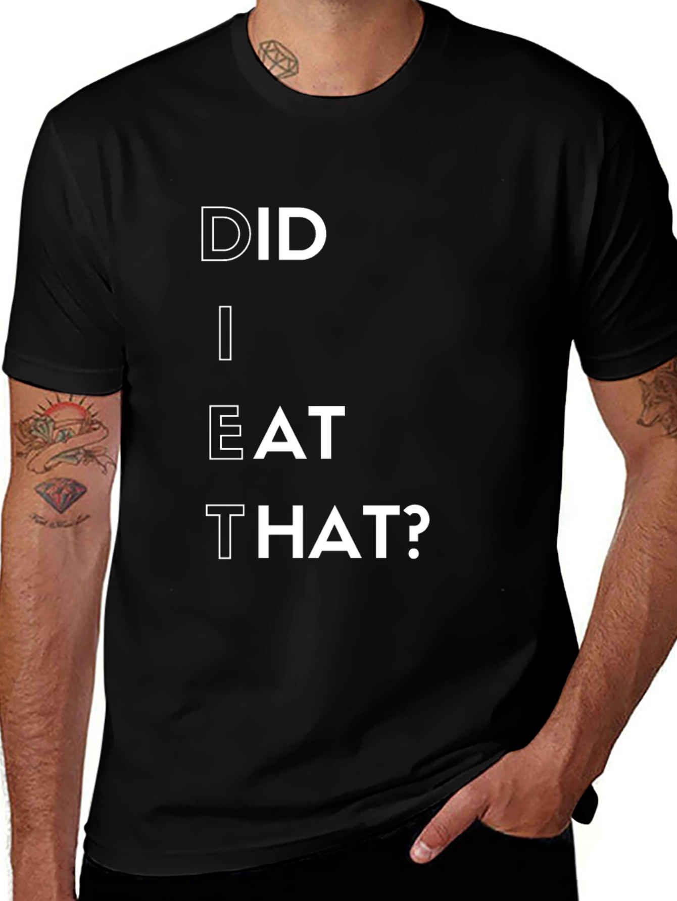 Did I Eat That? Funny Graphic Black T-Shirt