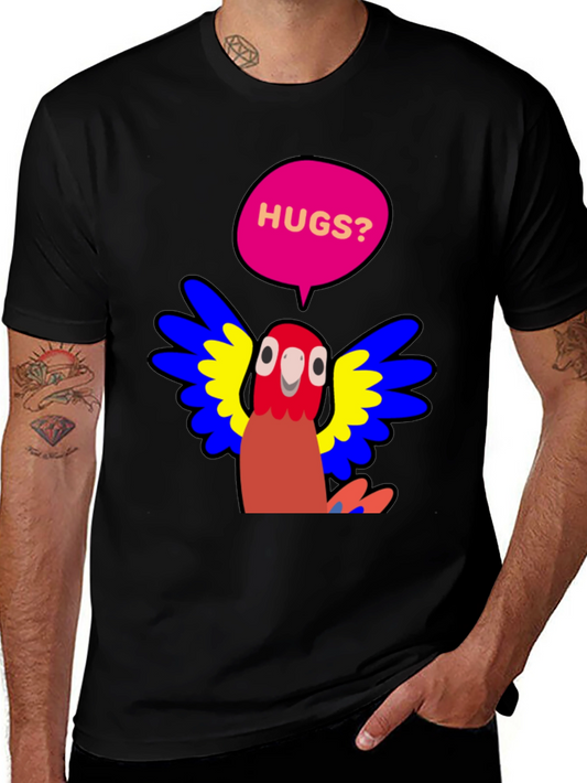Hugs Parrot Graphic T-Shirt