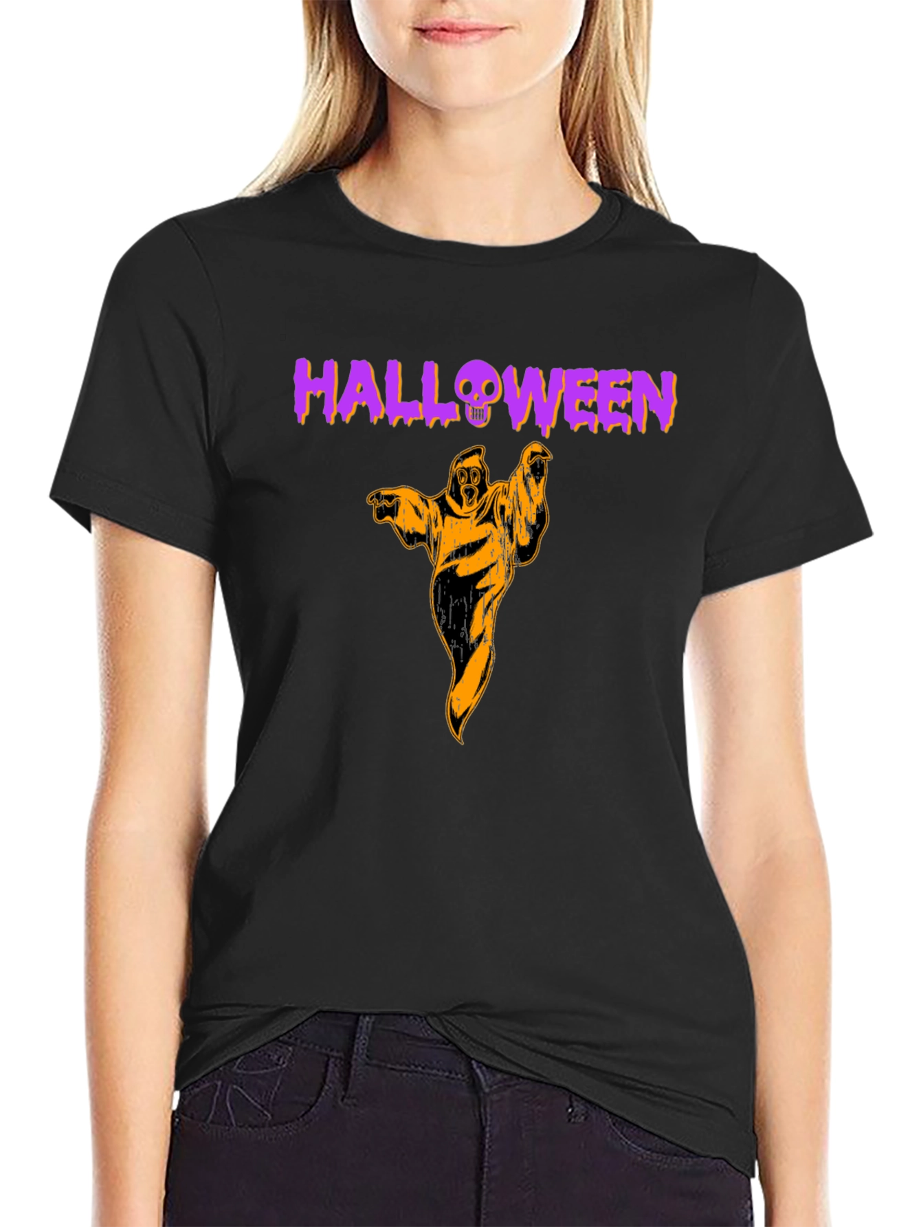 Halloween Ghost Graphic T-Shirt