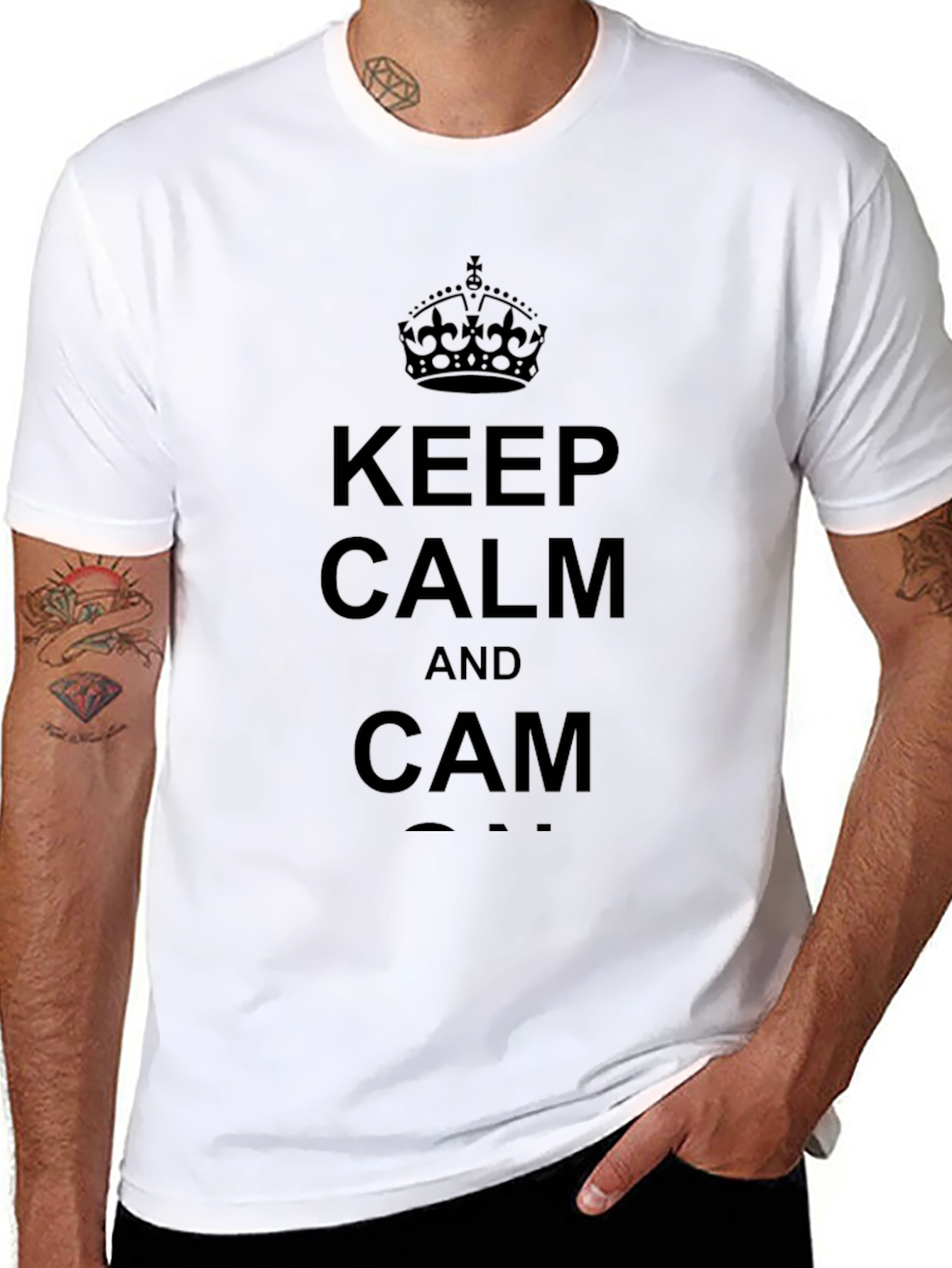Keep Calm And Cam T-Shirt - Black