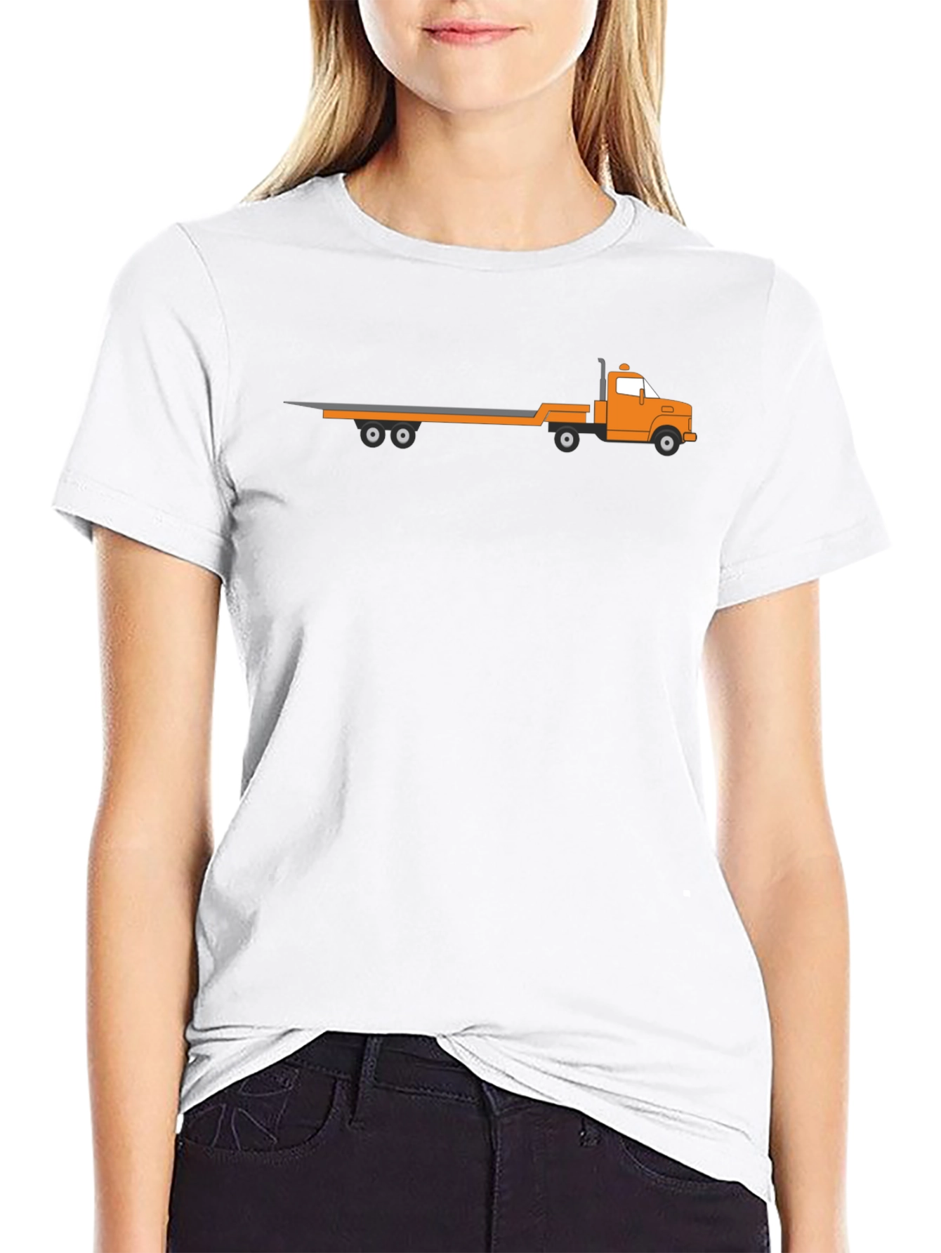 Flatbed Tow Truck Graphic T-Shirt