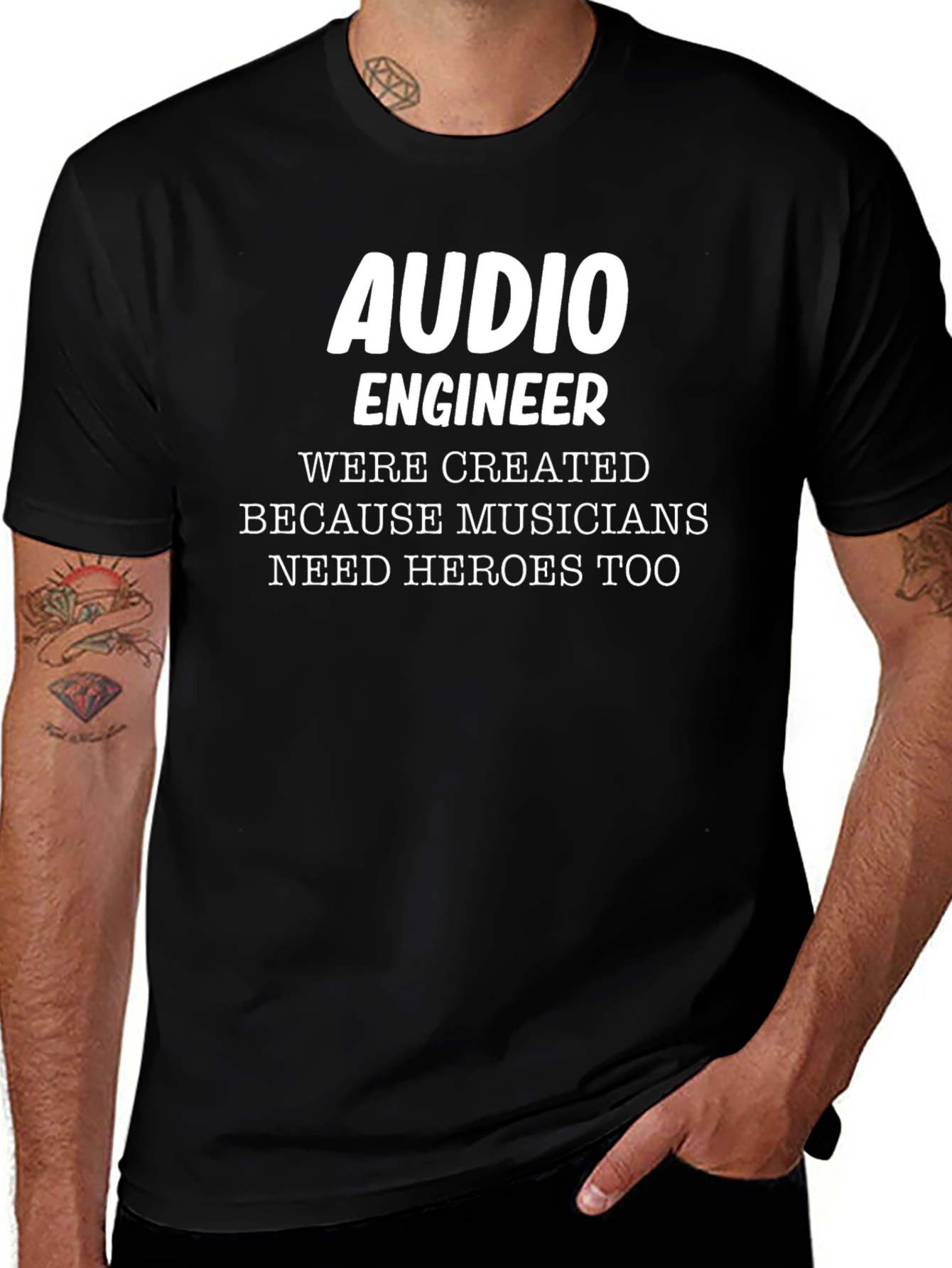 Audio Engineer Hero T-Shirt - Musician Support Apparel