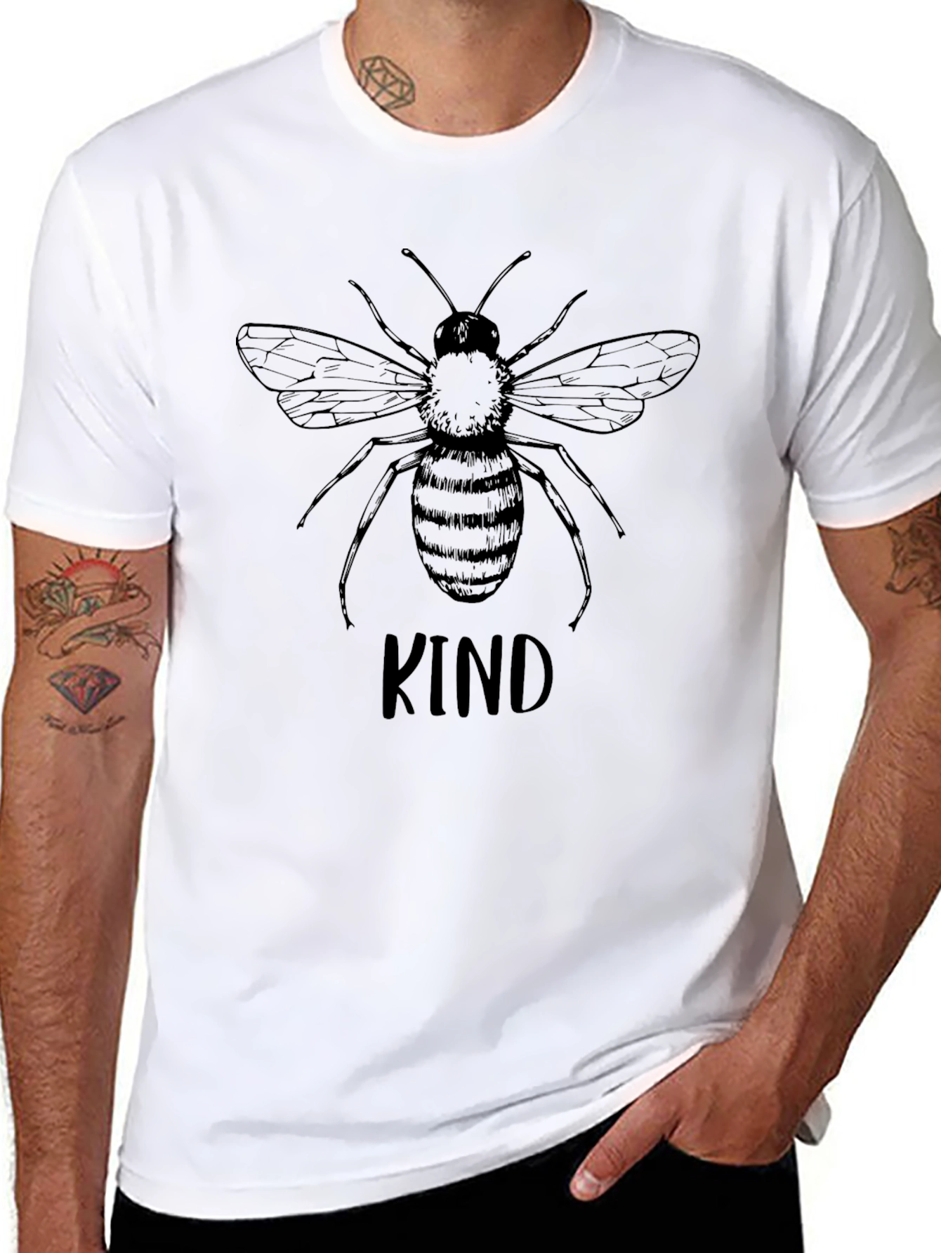 Bee Kind Graphic Tee - Unisex Black T-Shirt